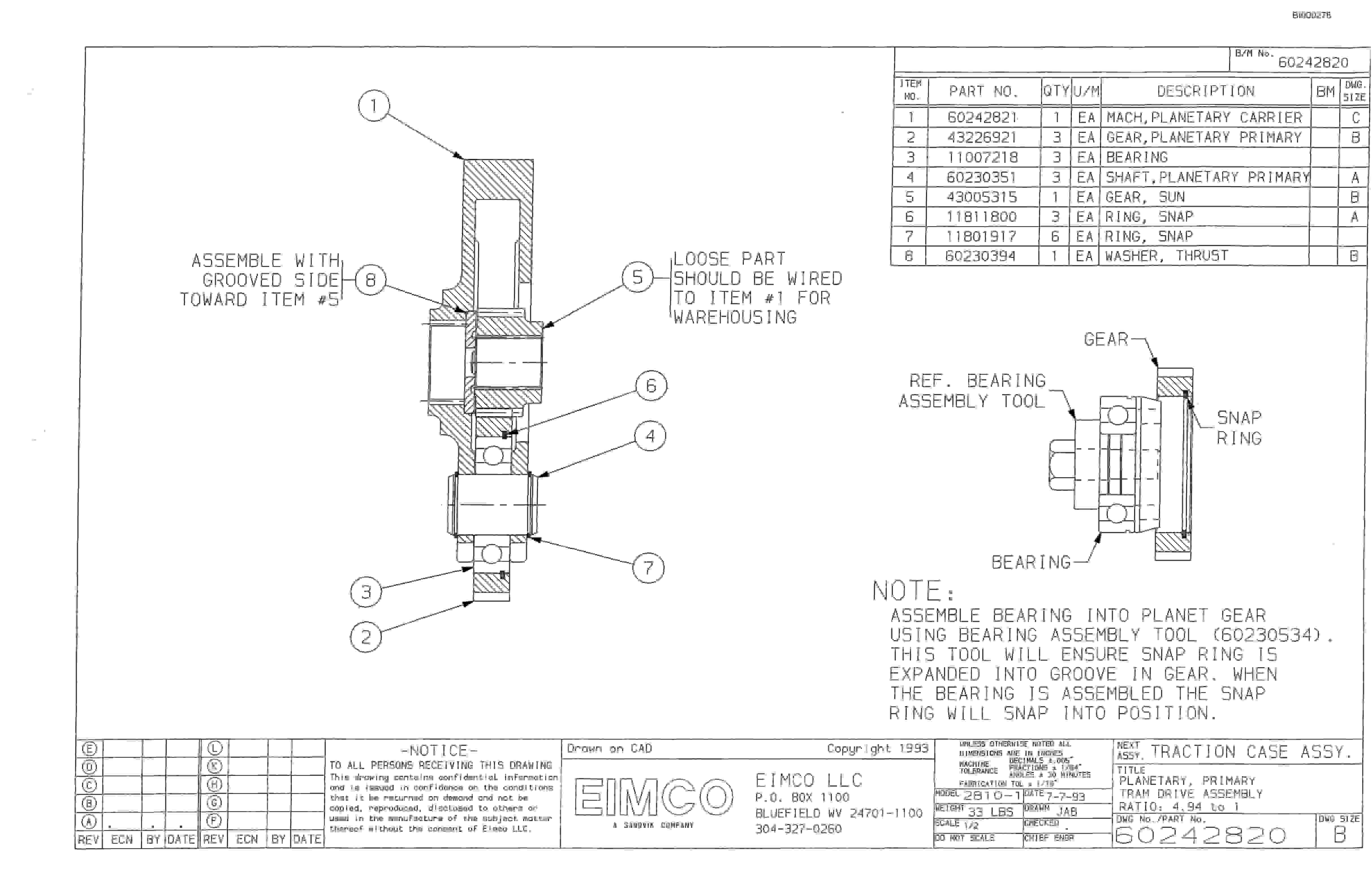 Bucyrus Dash Zero Miner Parts Catalog BI000278-3