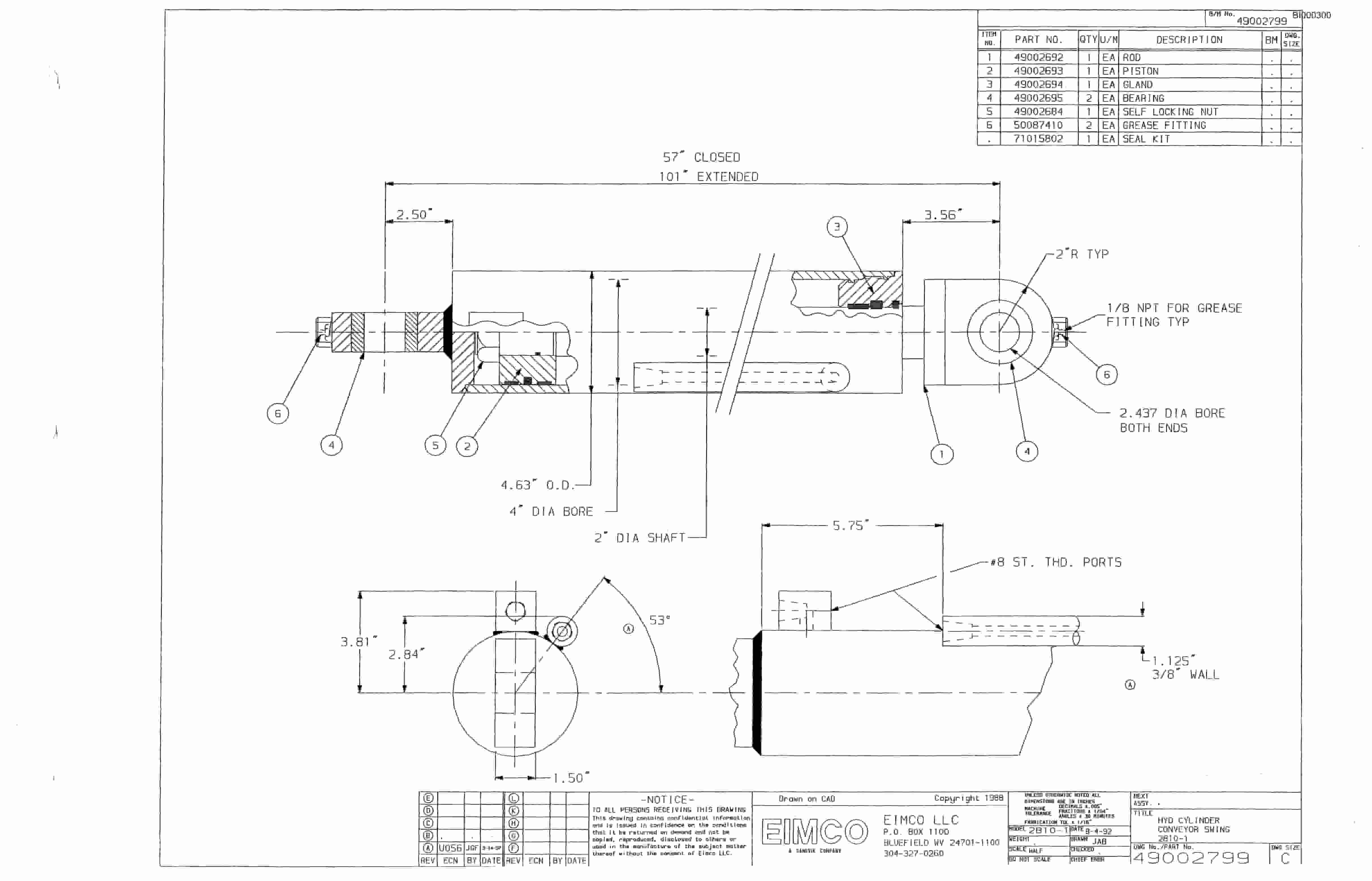 Bucyrus Dash Zero Miner Parts Catalog BI000300-2