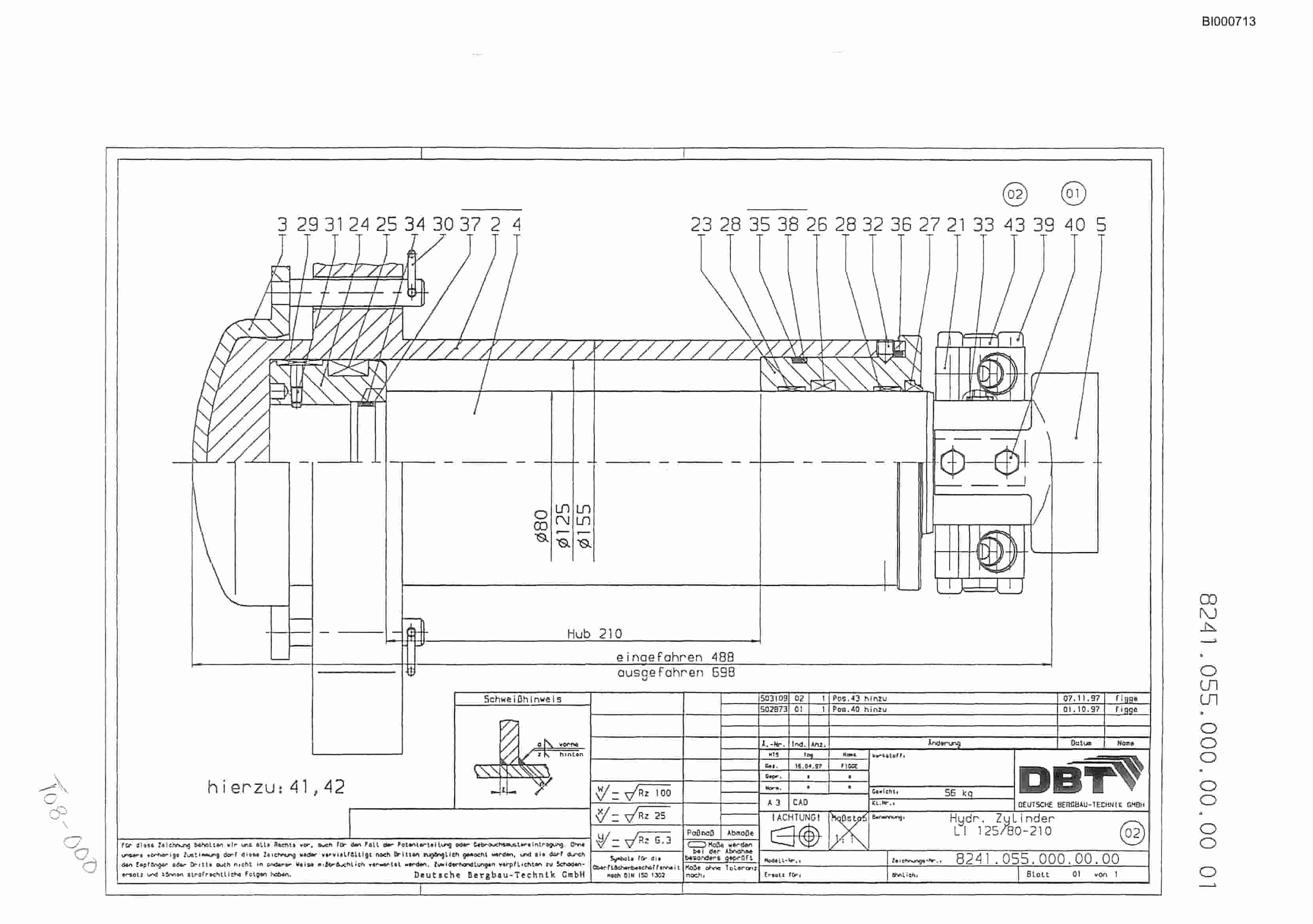 Bucyrus DBT - Shield North River Parts Catalog BI000713-2
