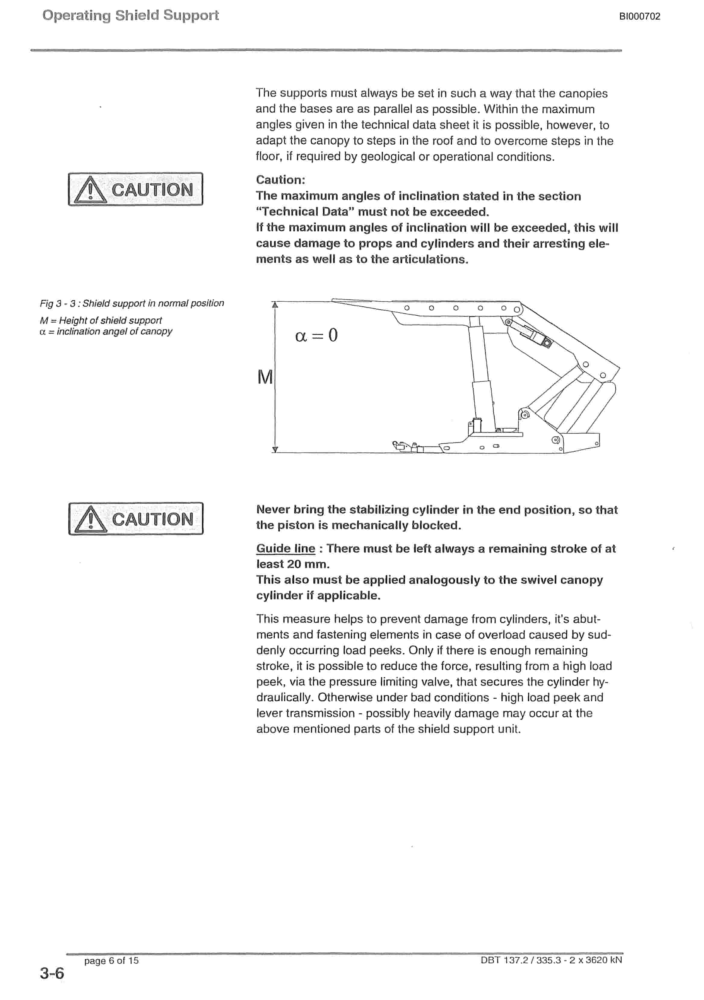Bucyrus DBT - Shield Support 137.2 - 335.3 - 2 x 3620kN Technical Manual BI000702-2
