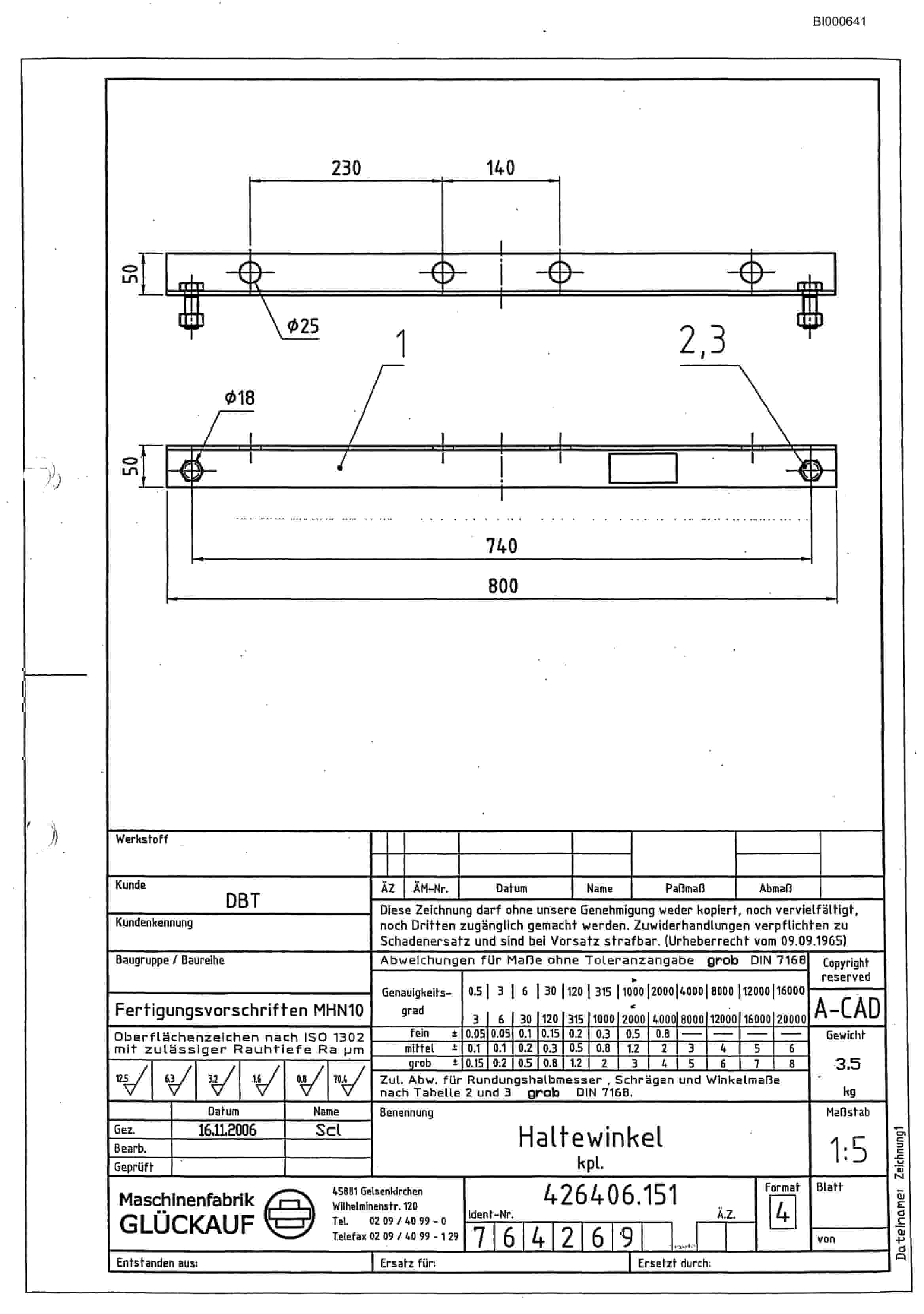 Bucyrus Double Frame Face Support 2300 - 4300 Parts Catalog BI000641-4