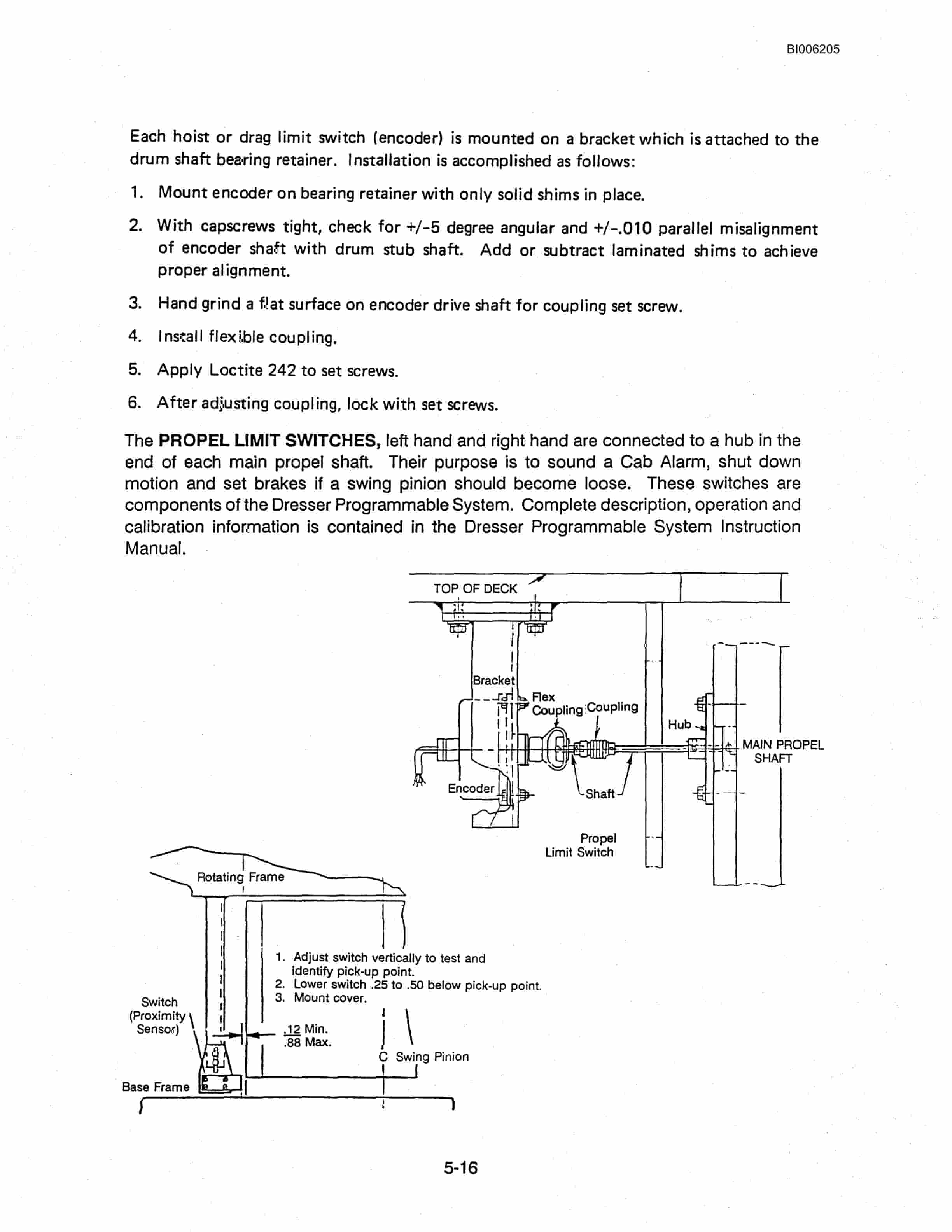 Bucyrus Dresser 8200 Walking Dragline Technical Manual BI006205-3