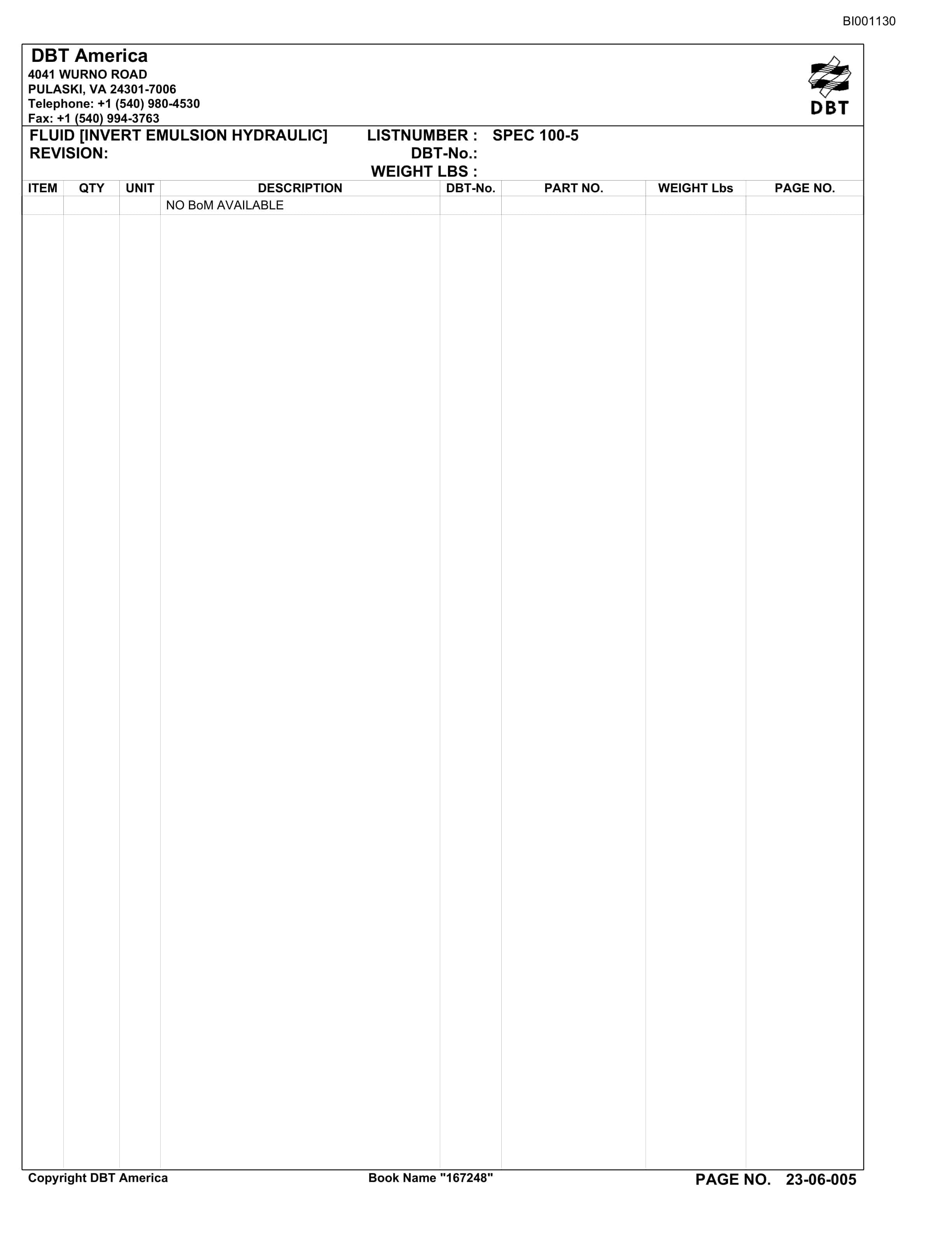 Bucyrus Drive Section Parts Catalog BI001130-4