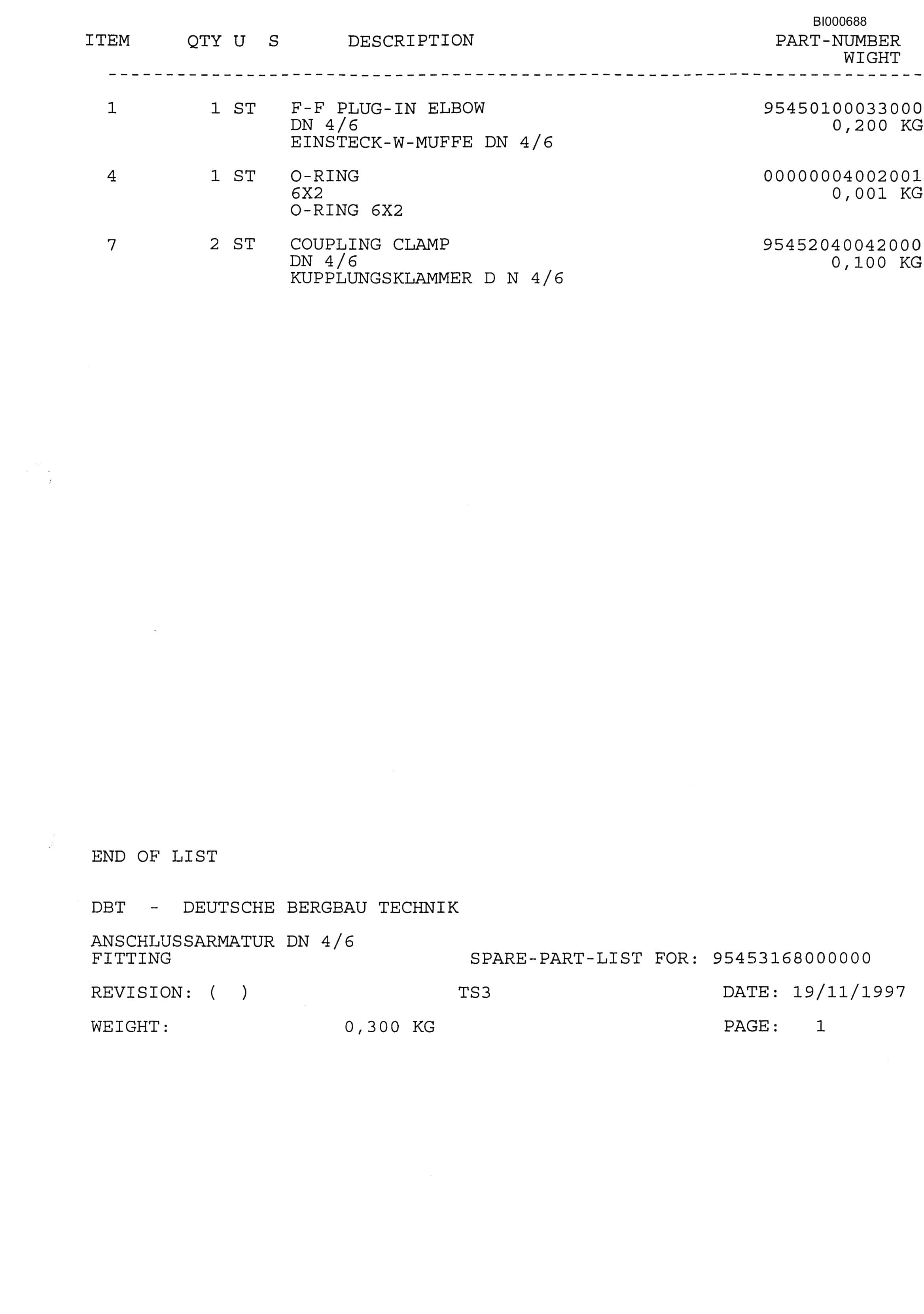 Bucyrus Drummond B5 Face Conveyor Parts Catalog BI000688-2