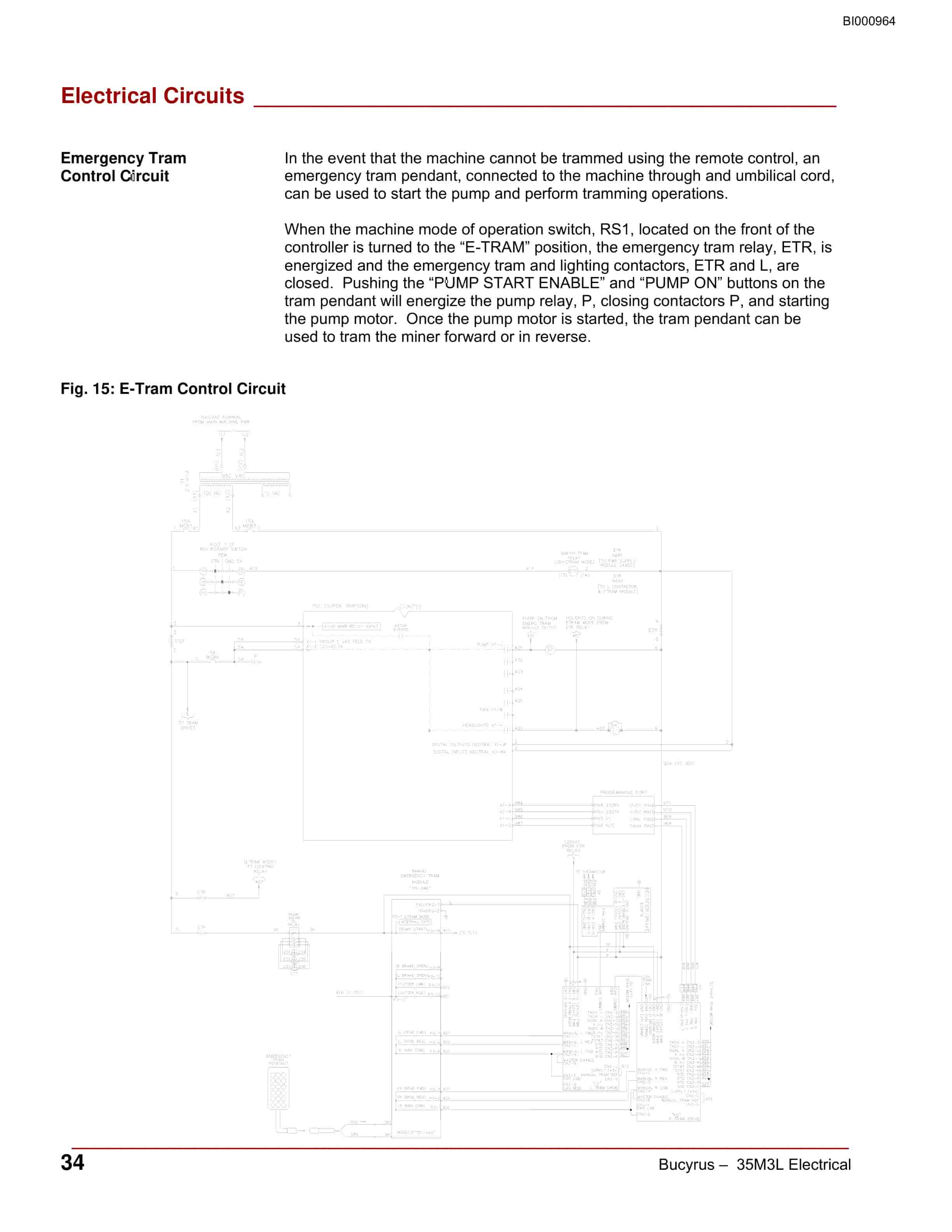 Bucyrus Electrical Continuous Miner Operation Manual BI000964-5