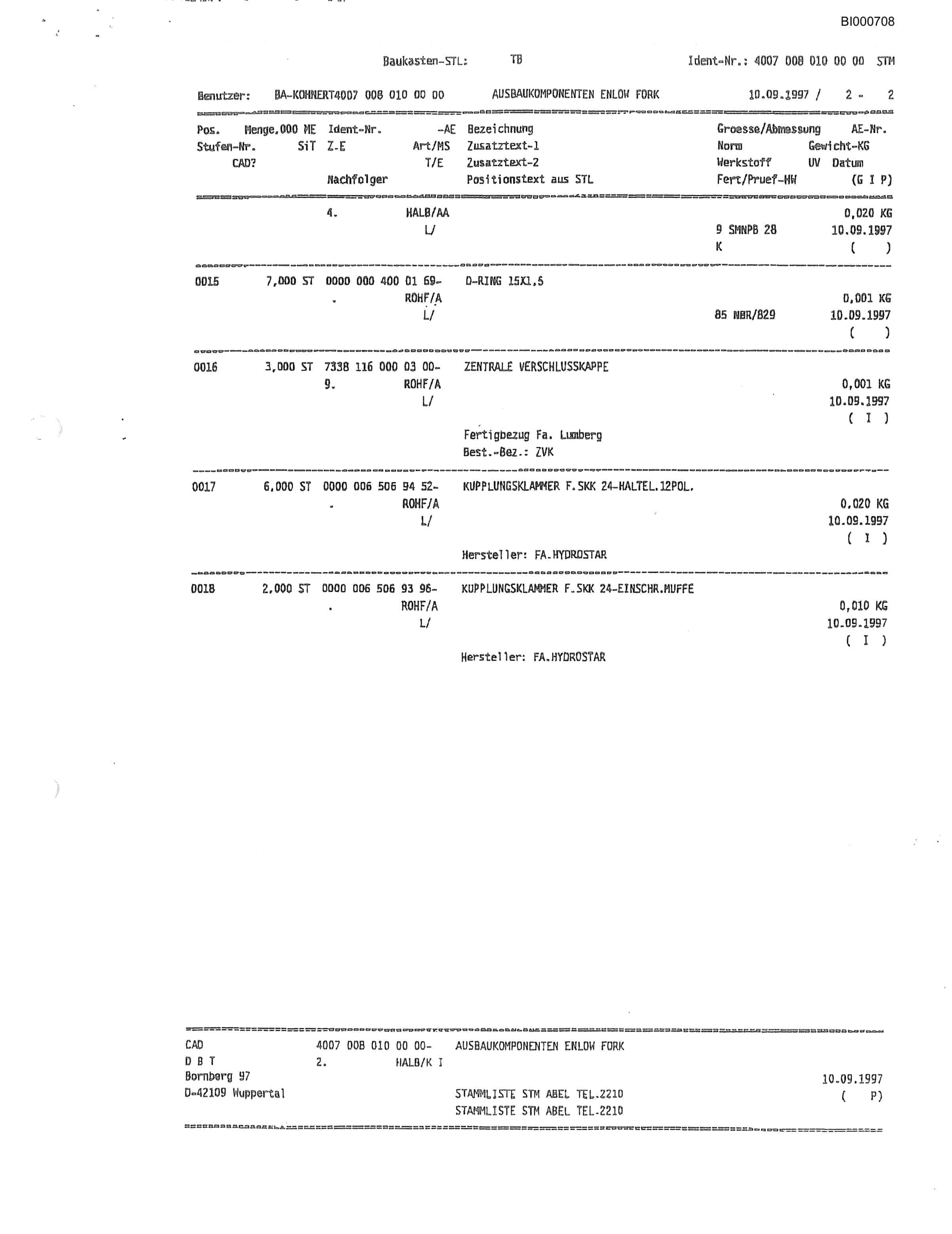Bucyrus Enlow Fork Parts Catalog BI000708-2