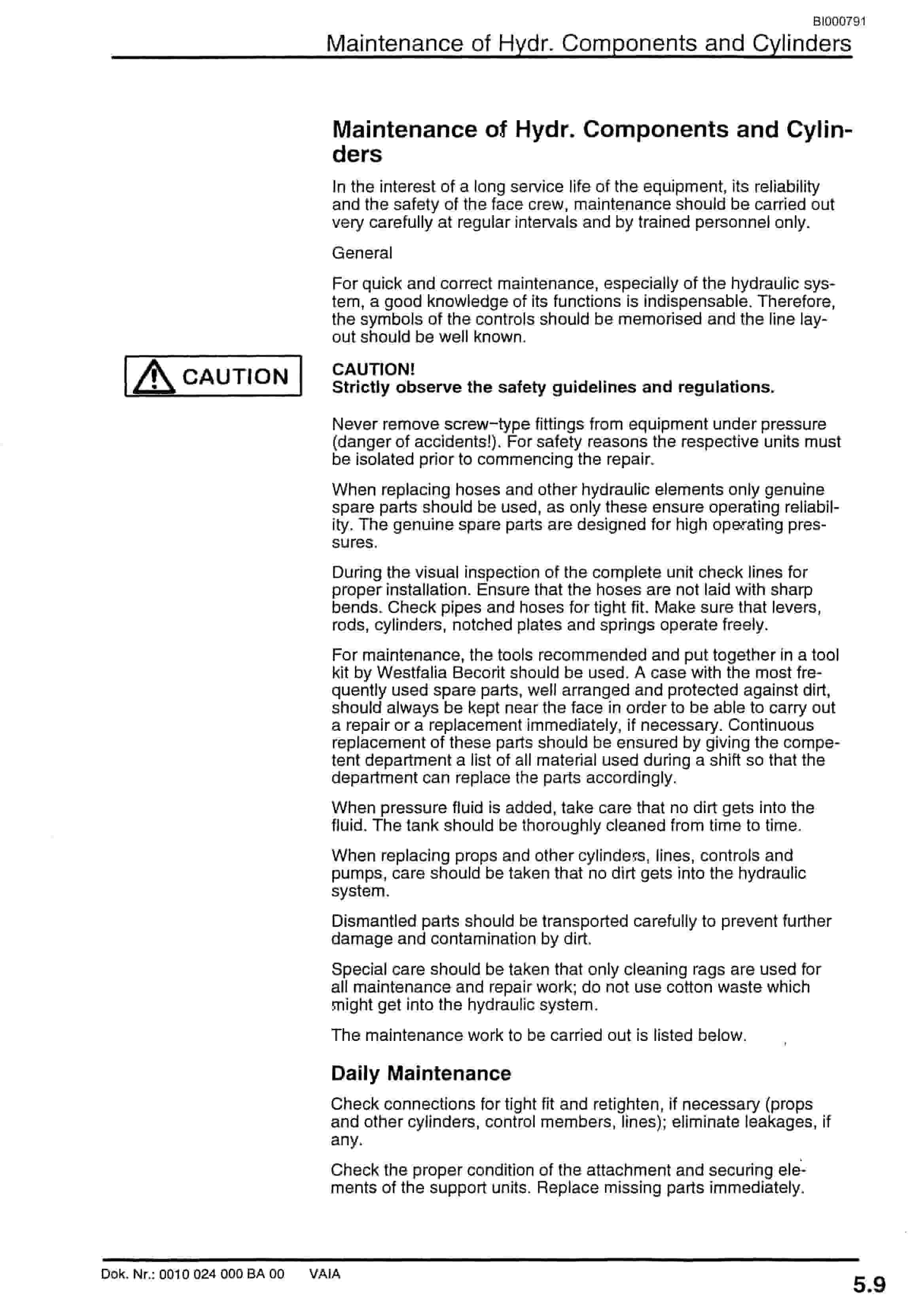 Bucyrus Entry Conveyor PF 4-1332 Technical Manual BI000791-5
