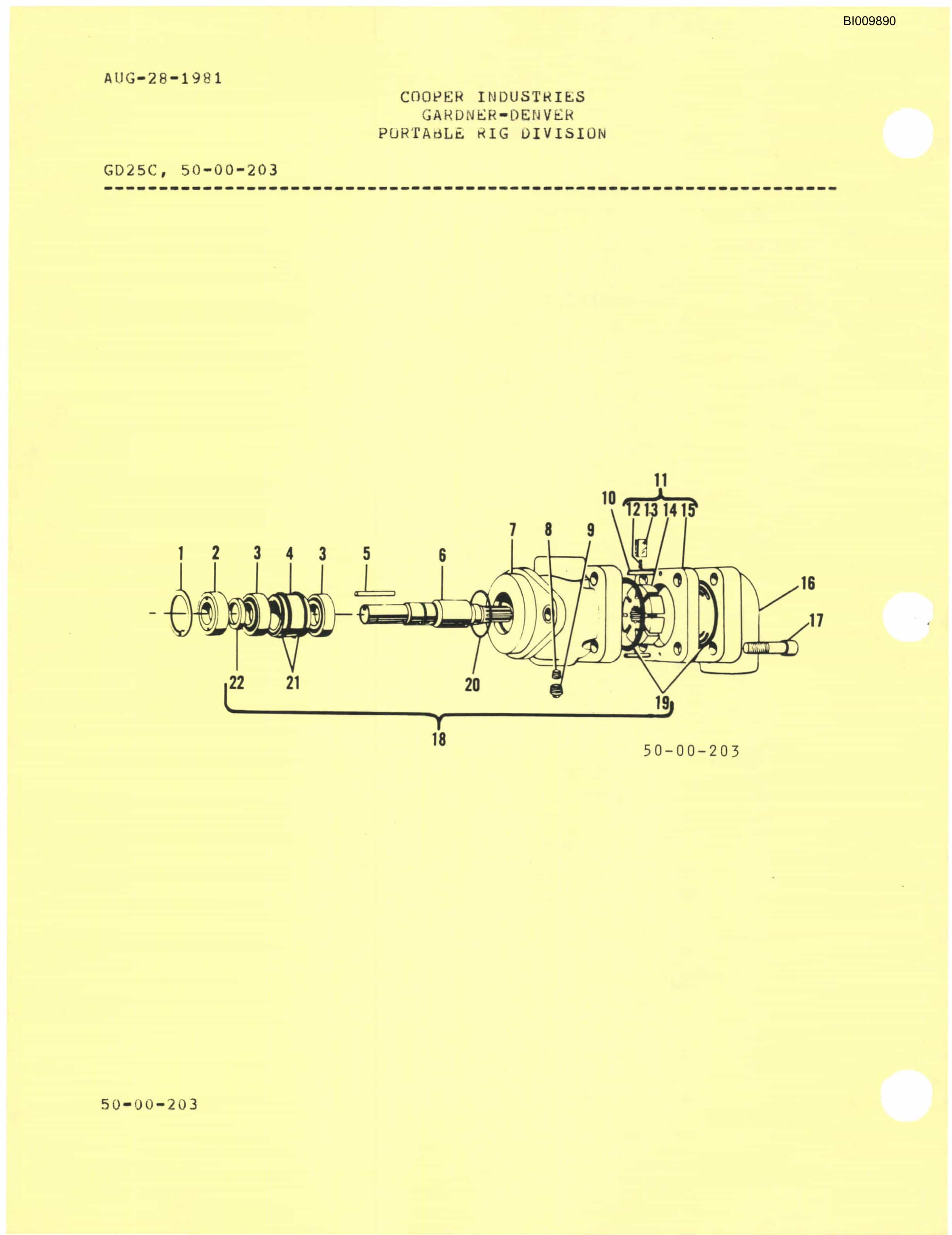 Bucyrus GD 25C Parts Catalog BI009890-4