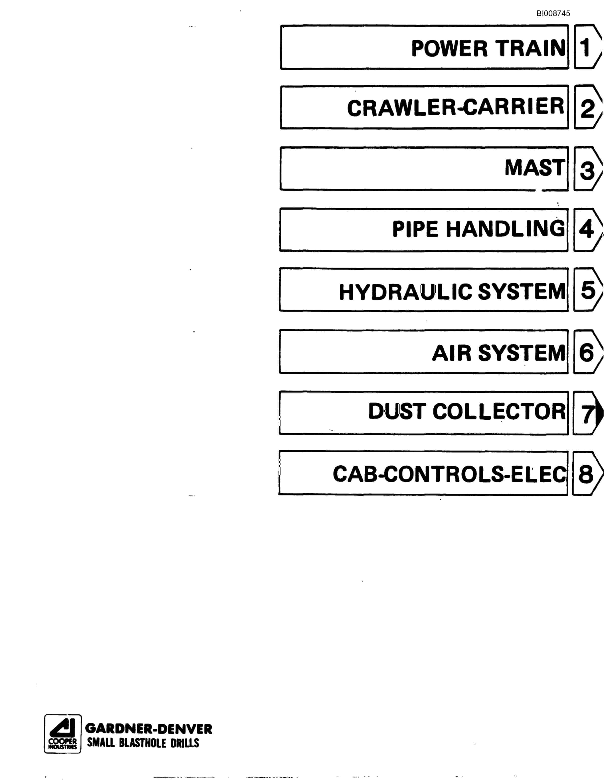 Bucyrus GD-45C Parts Catalog BI008745-5