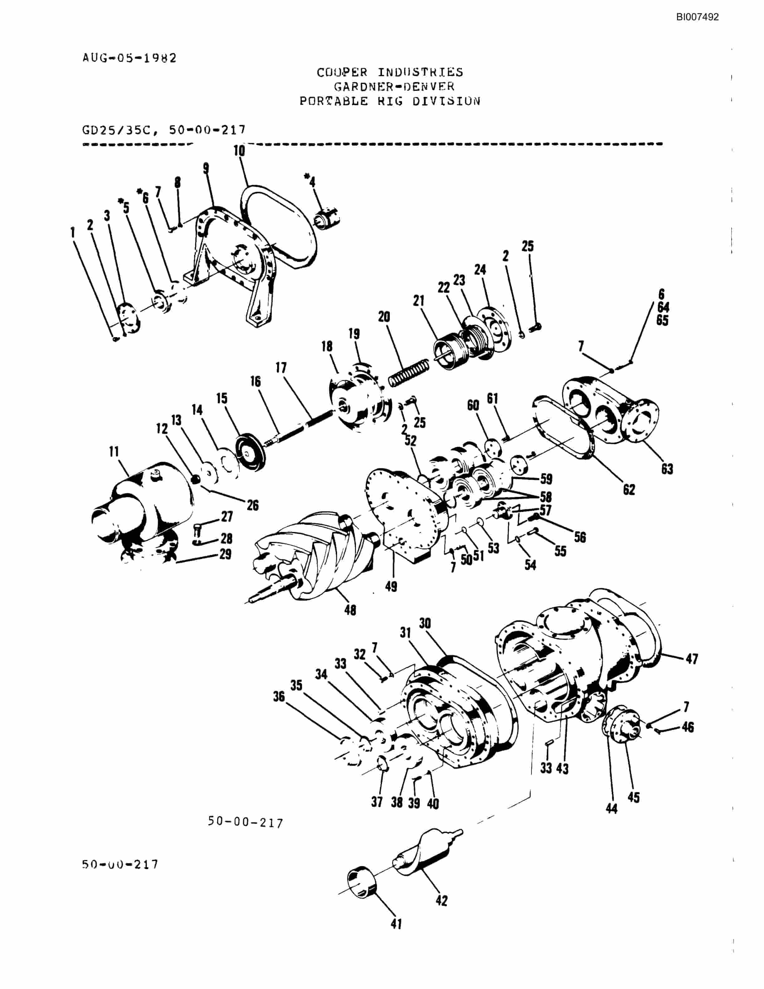 Bucyrus GD25-35C Parts Catalog BI007492-5