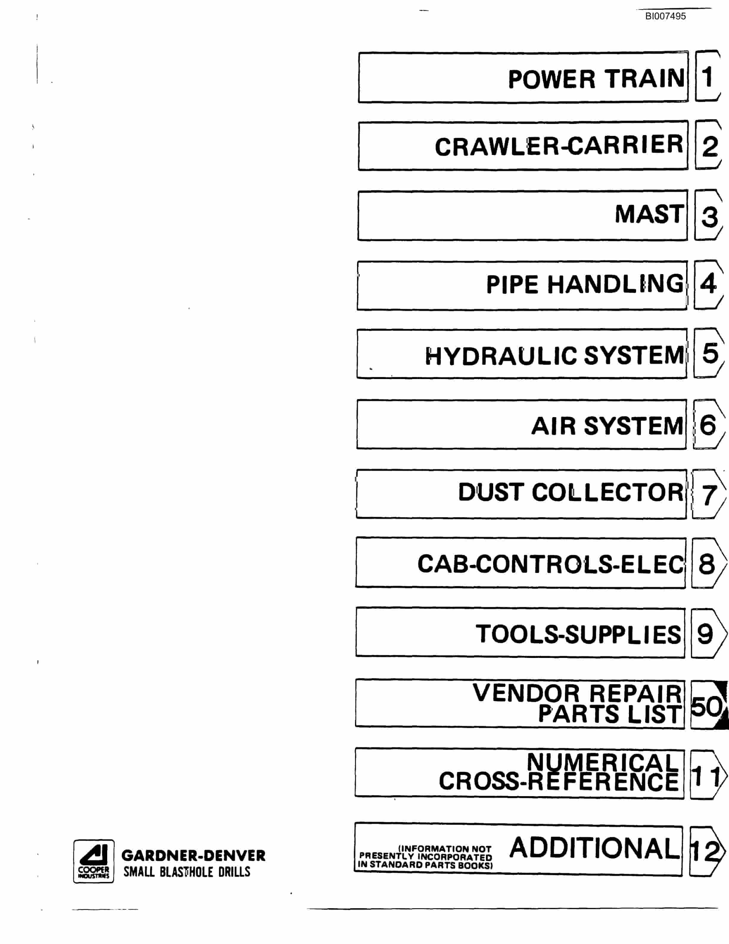 Bucyrus GD25-35C Parts Catalog BI007495-3