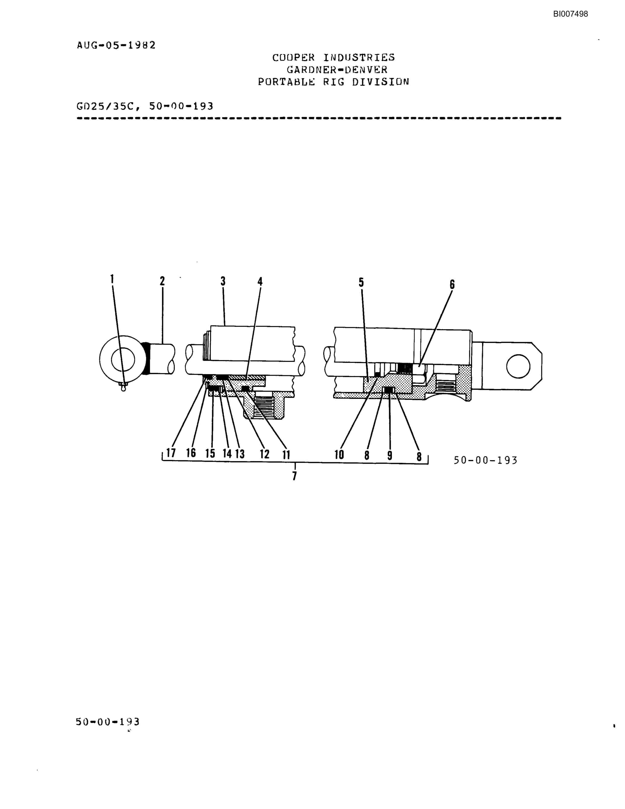 Bucyrus GD25-35C Parts Catalog BI007498-3