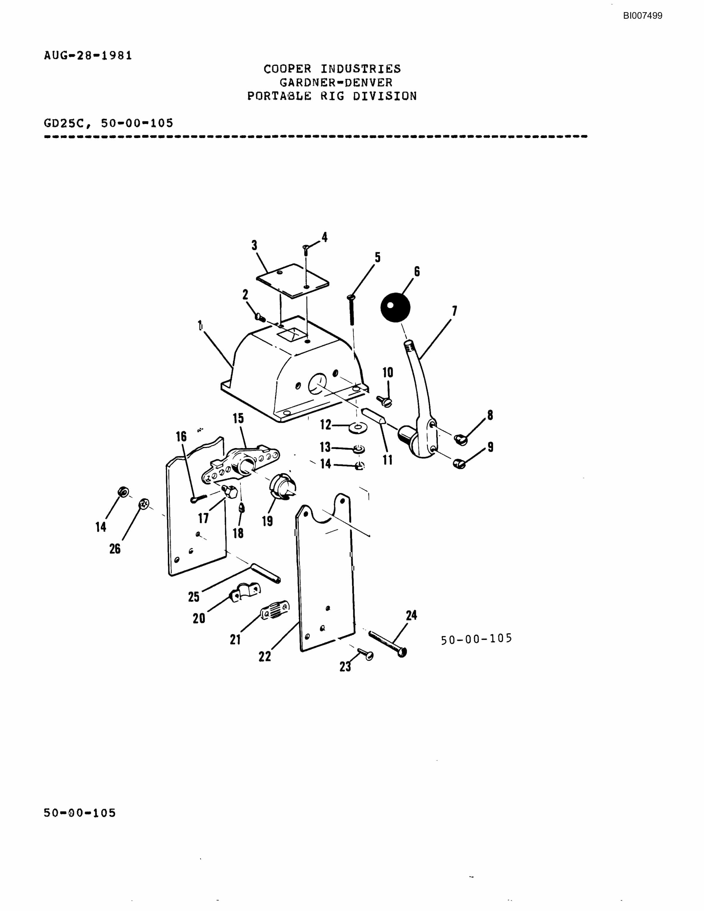 Bucyrus GD25C Parts Catalog BI007499-4