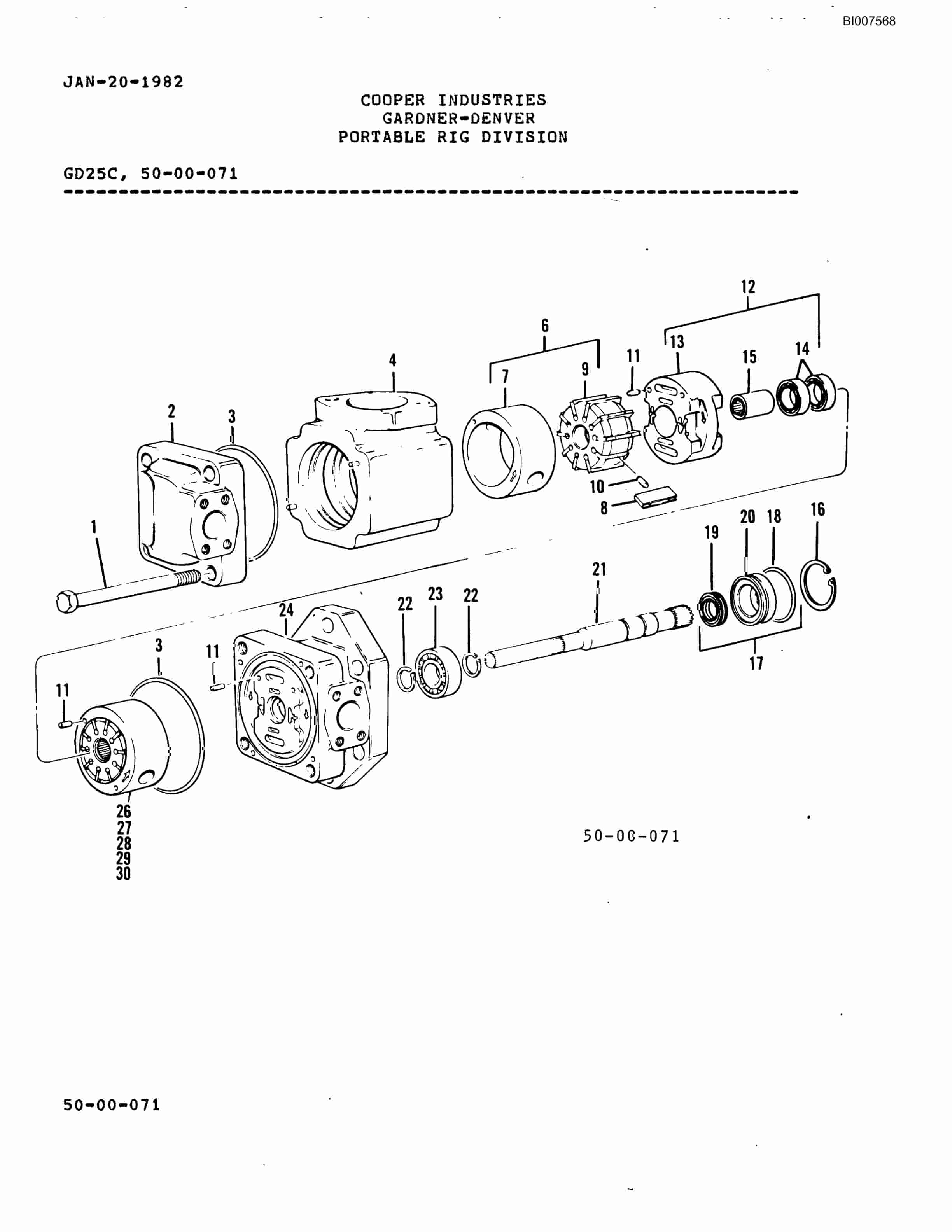 Bucyrus GD25C Parts Catalog BI007568-2