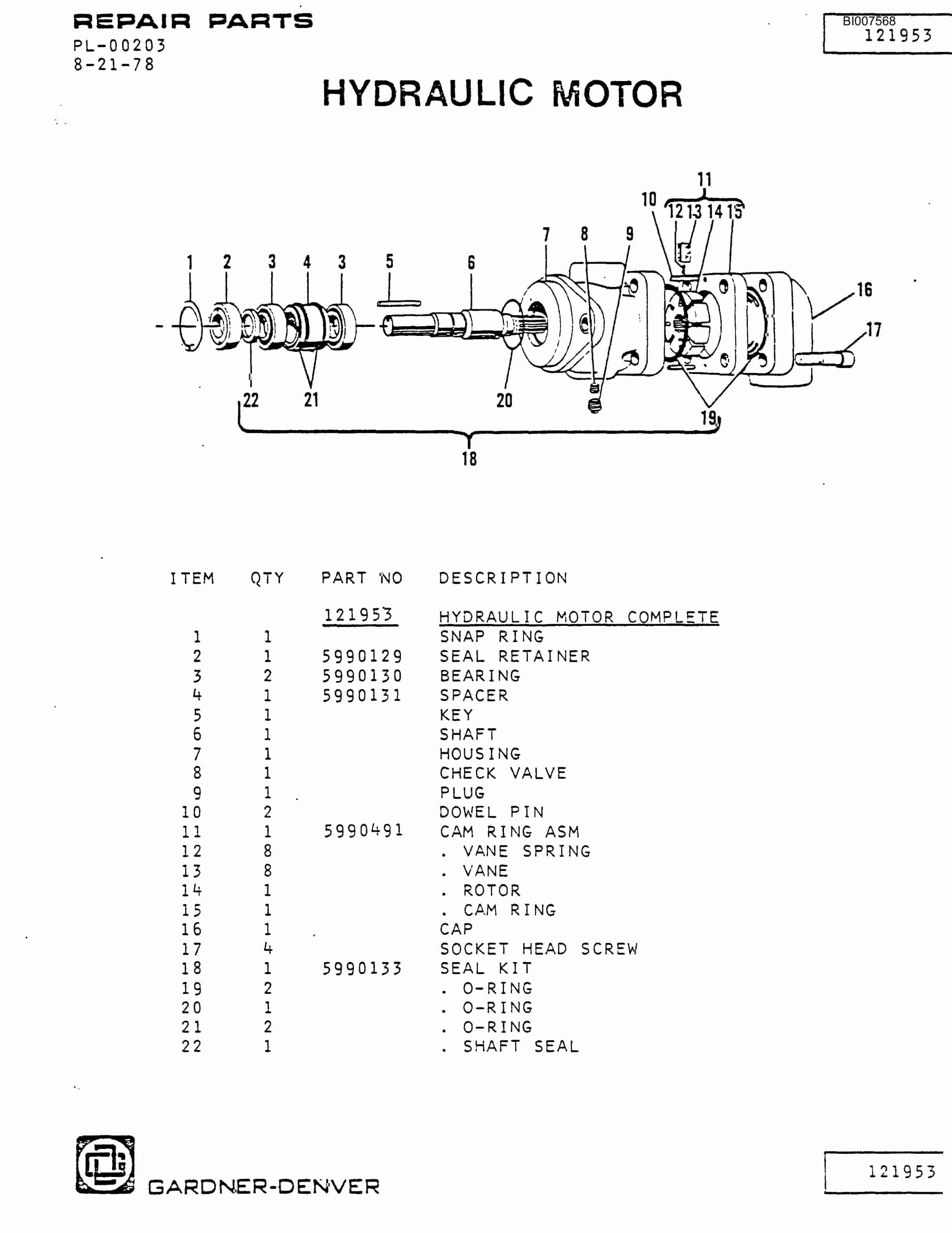 Bucyrus GD25C Parts Catalog BI007568-4