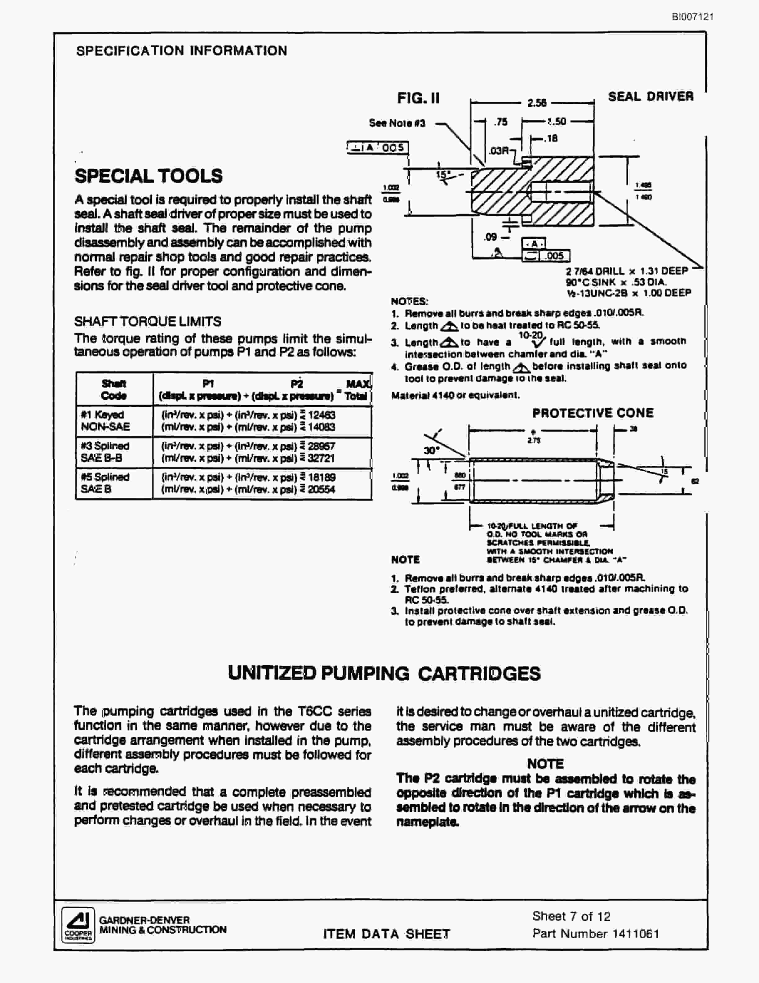 Bucyrus GD25C Rotary Blasthole Drill Parts Catalog BI007121-3