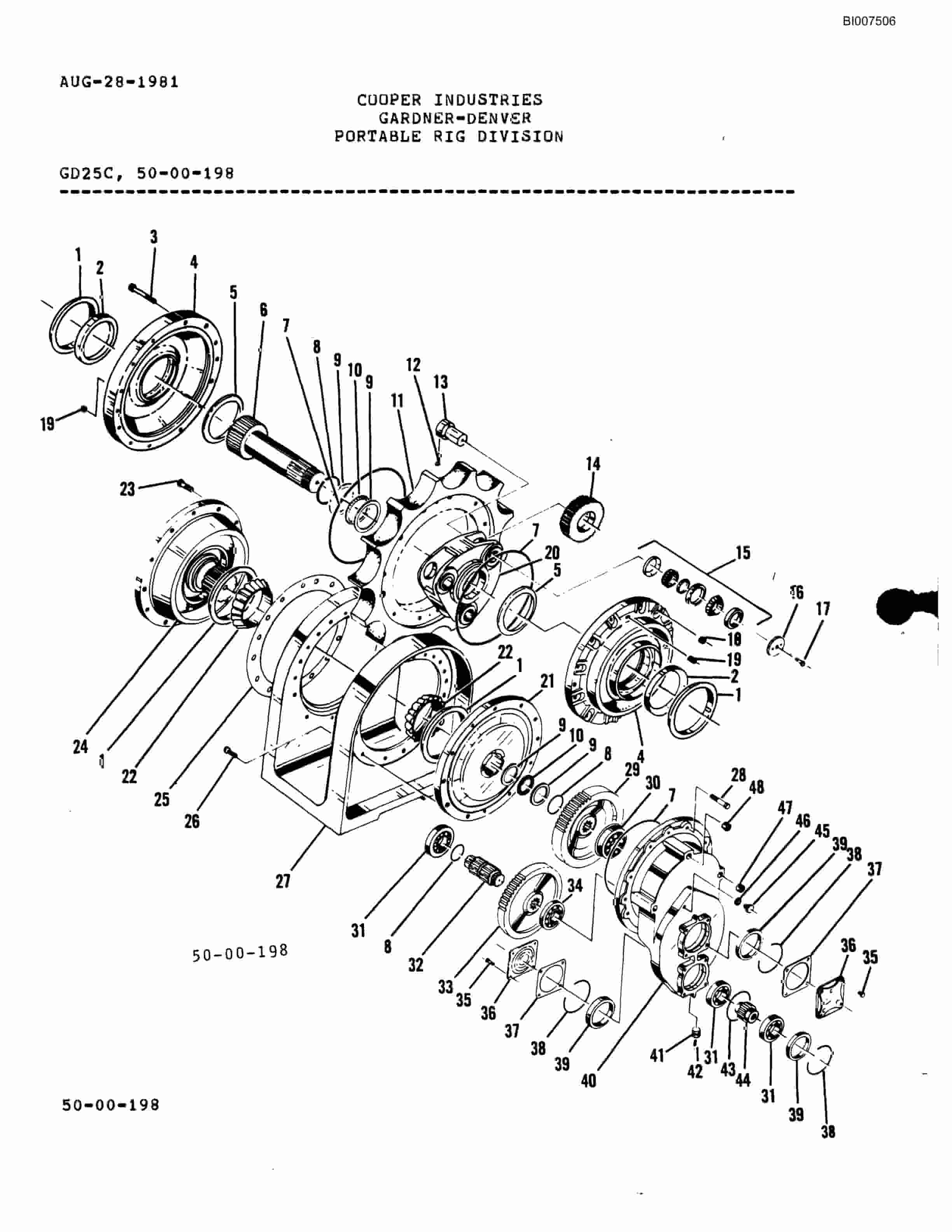 Bucyrus GD25C Rotary Blasthole Drill Parts Catalog BI007506-4