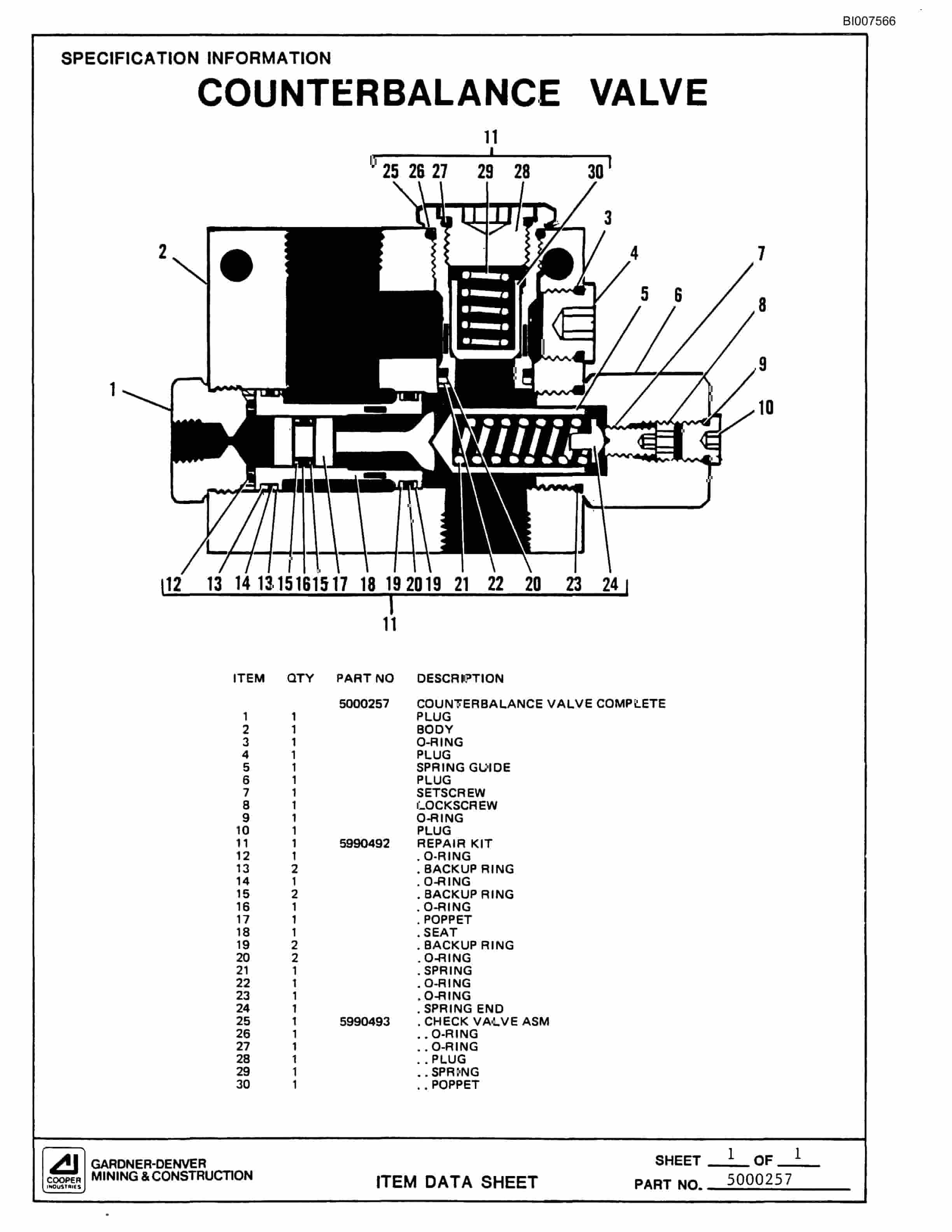 Bucyrus GD25C Small Rotary Blasthole Drill Parts Catalog BI007566-4