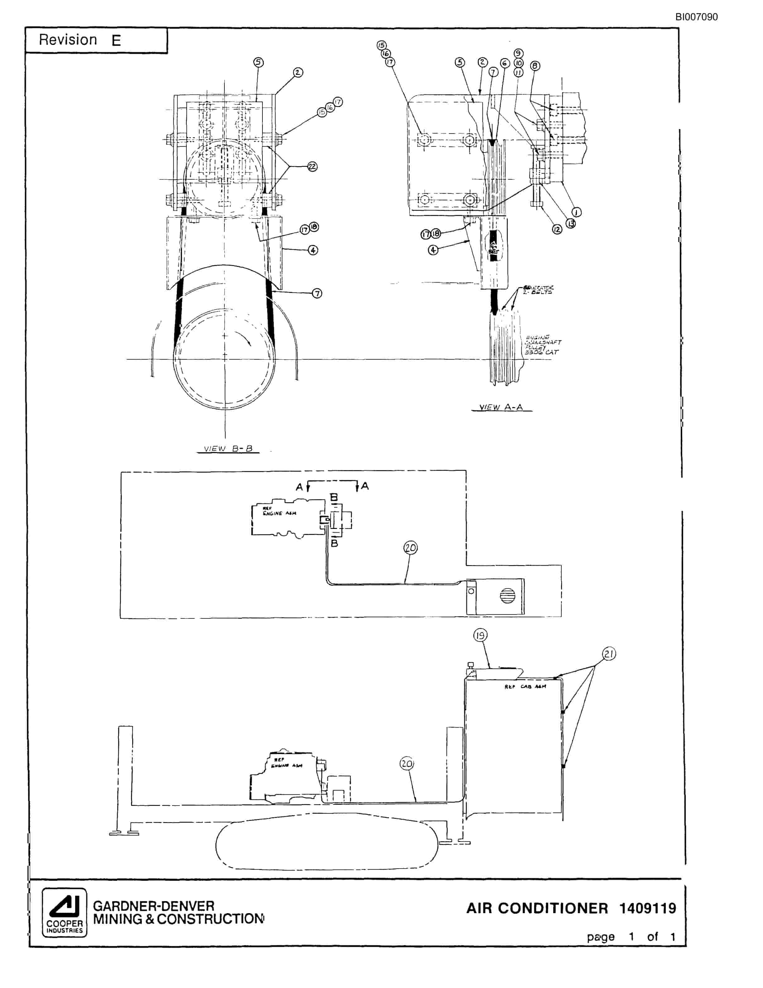 Bucyrus GD35B Rotary Blasthole Drill Parts Catalog BI007090-2