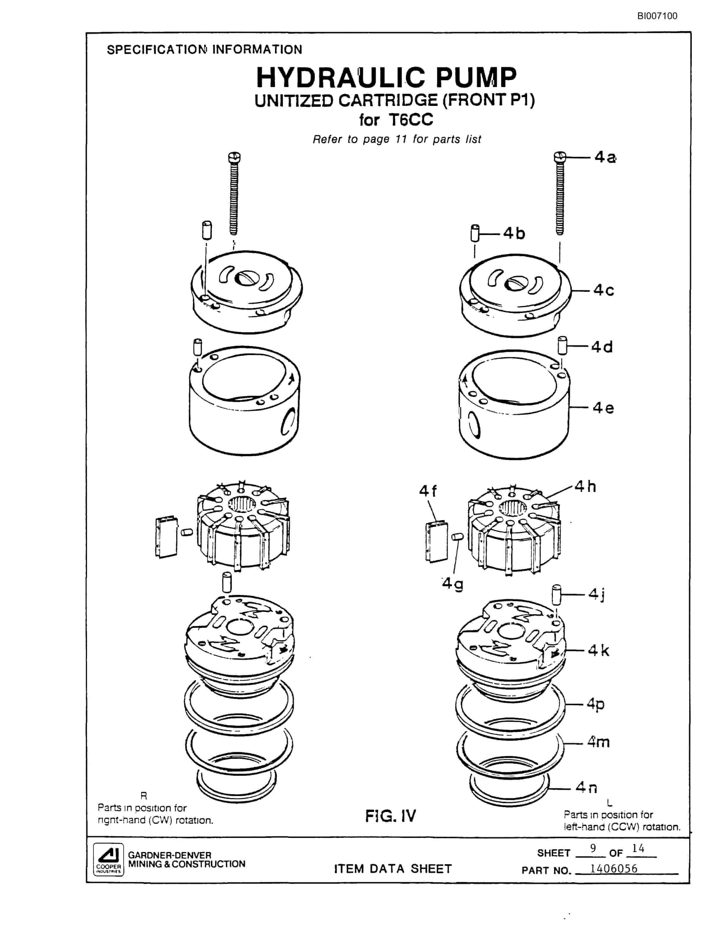 Bucyrus GD35C Mark I Small Rotary Blasthole Drill Parts Catalog BI007100-4