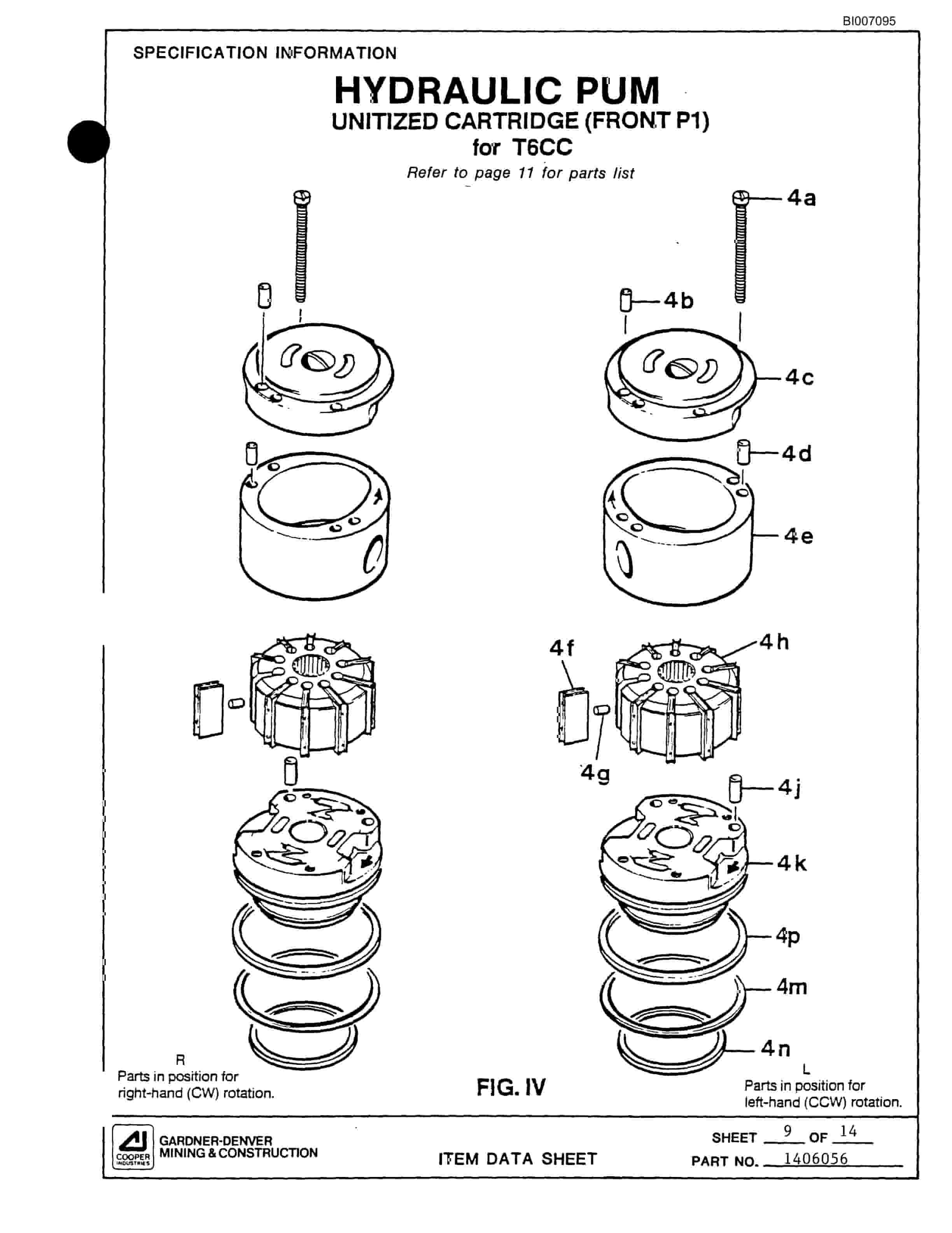 Bucyrus GD35C Rotary Blasthole Drill Parts Catalog BI007095-4