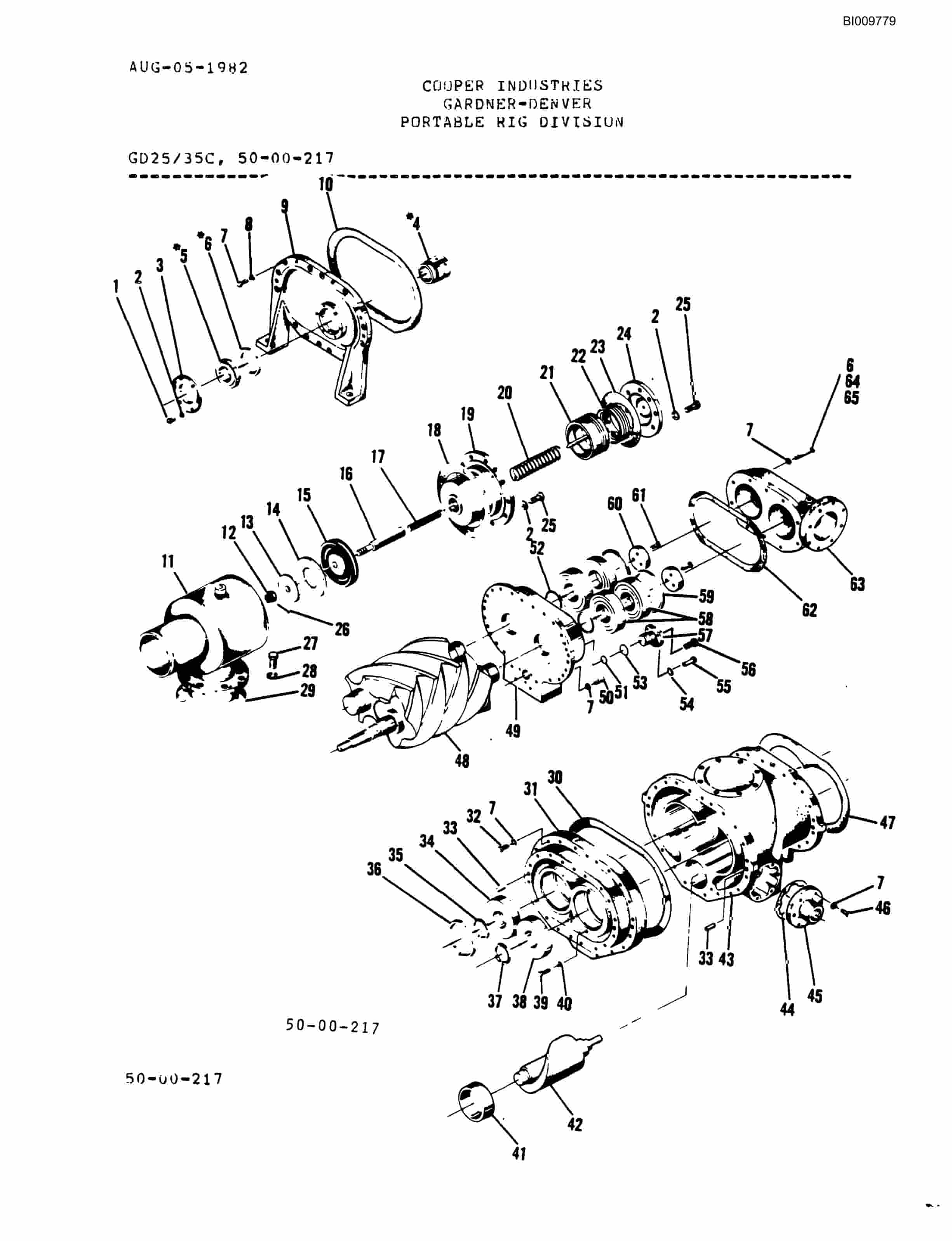 Bucyrus GD35C Rotary Blasthole Drill Parts Catalog BI009779-5