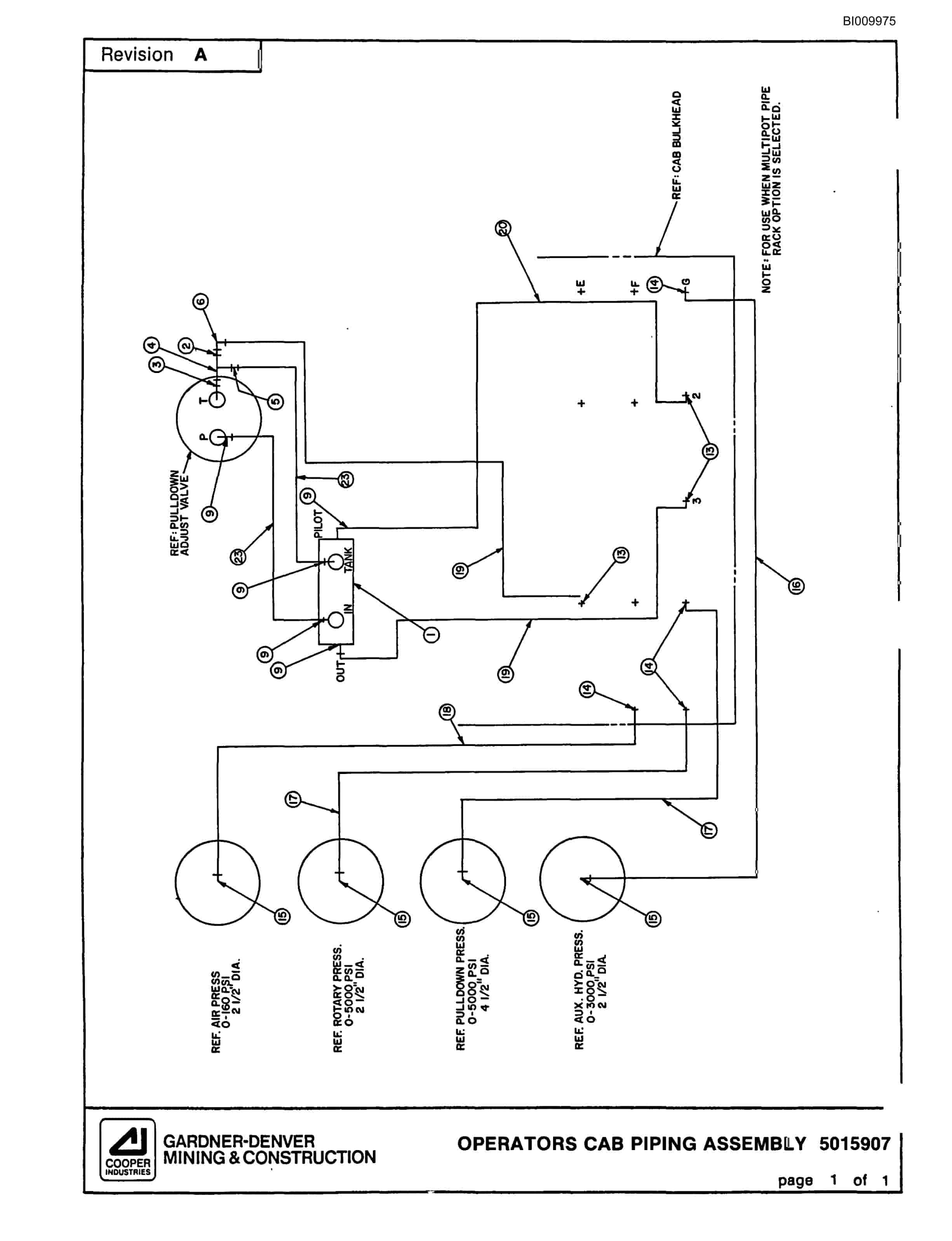 Bucyrus GD35C Rotary Blasthole Drill Parts Catalog BI009975-2