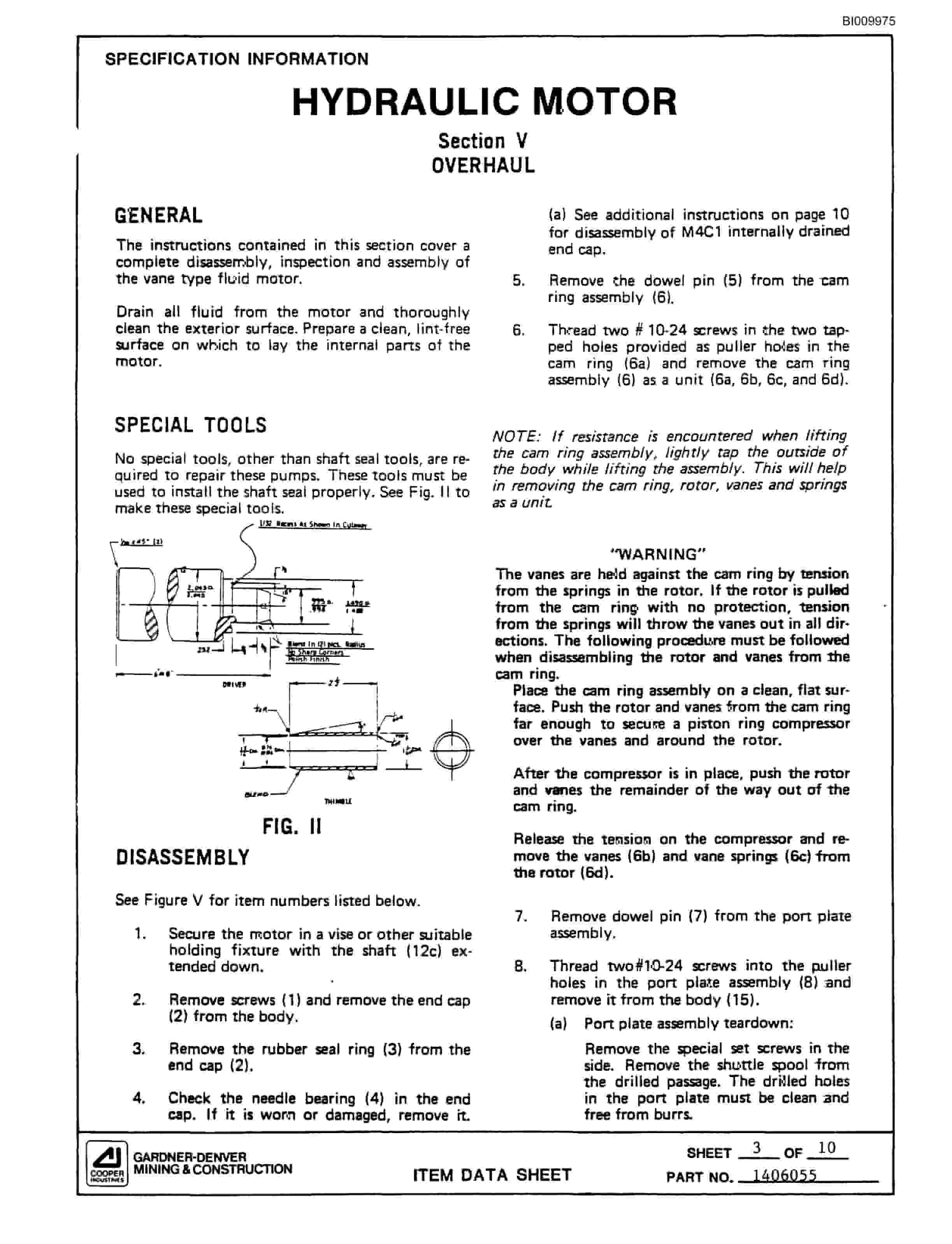 Bucyrus GD35C Rotary Blasthole Drill Parts Catalog BI009975-3