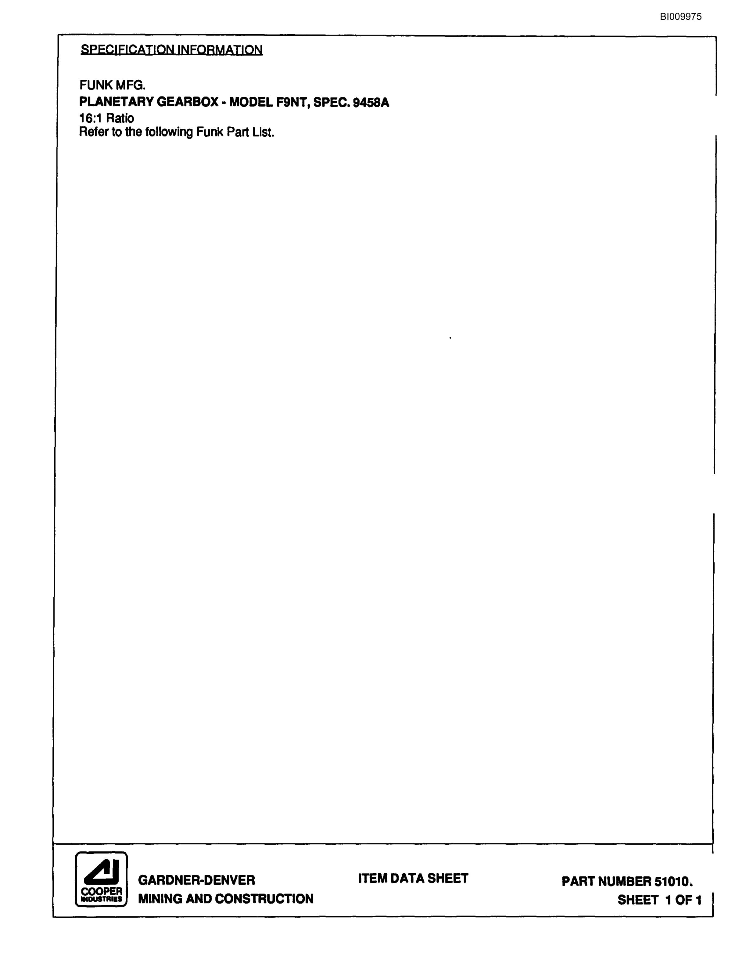 Bucyrus GD35C Rotary Blasthole Drill Parts Catalog BI009975-4