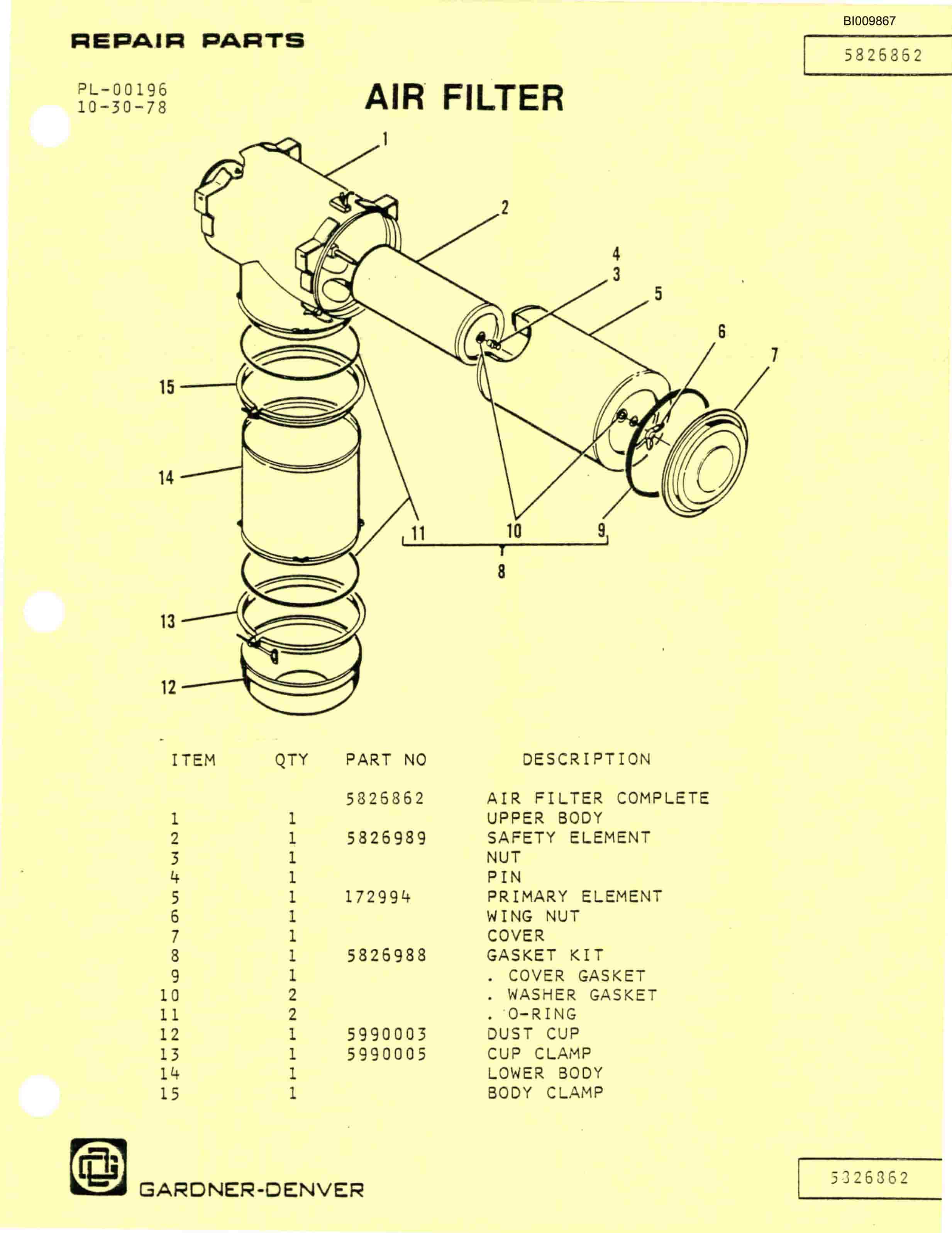 Bucyrus GD35T Parts Catalog BI009867-4