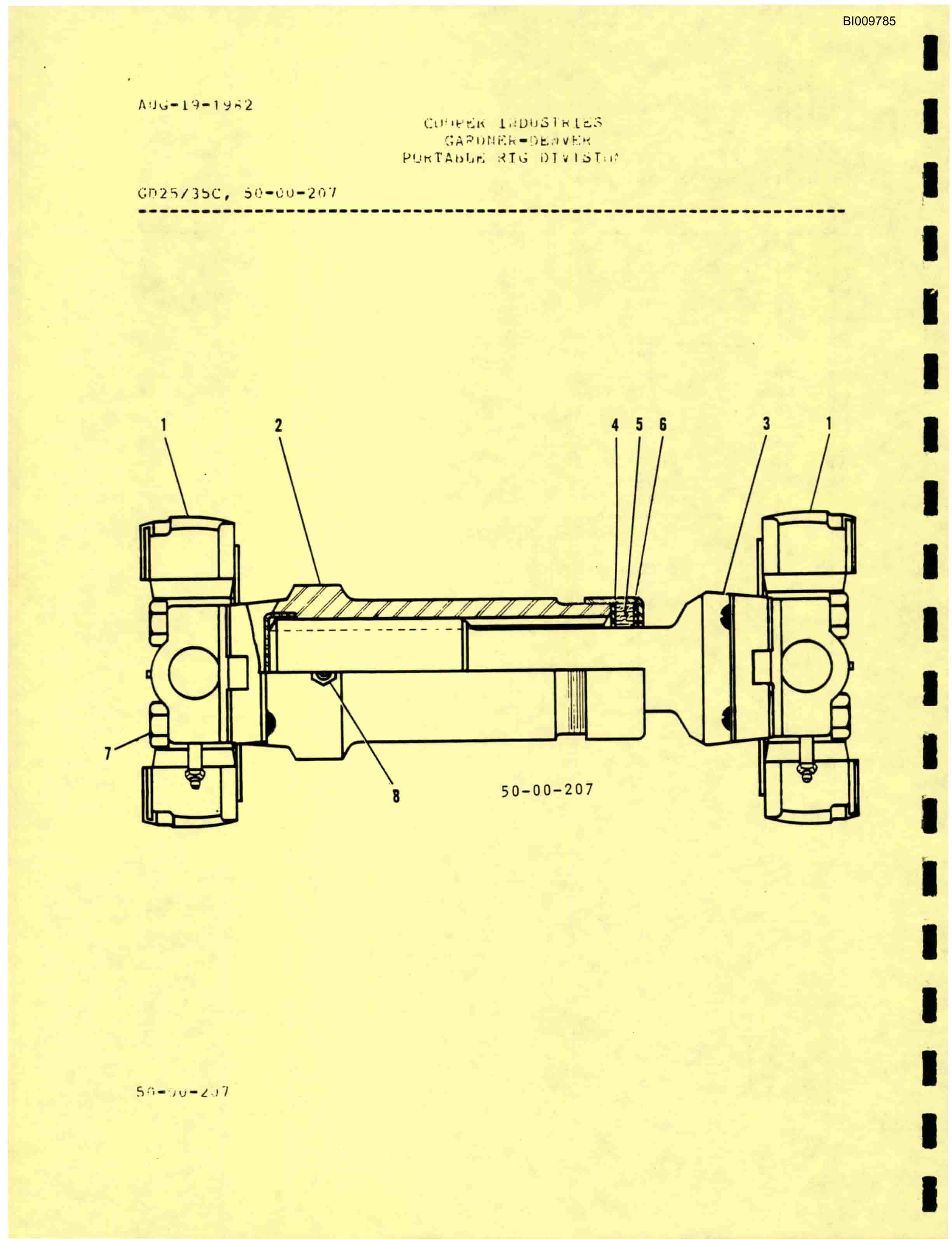 Bucyrus GD3HP Parts Catalog BI009785-5