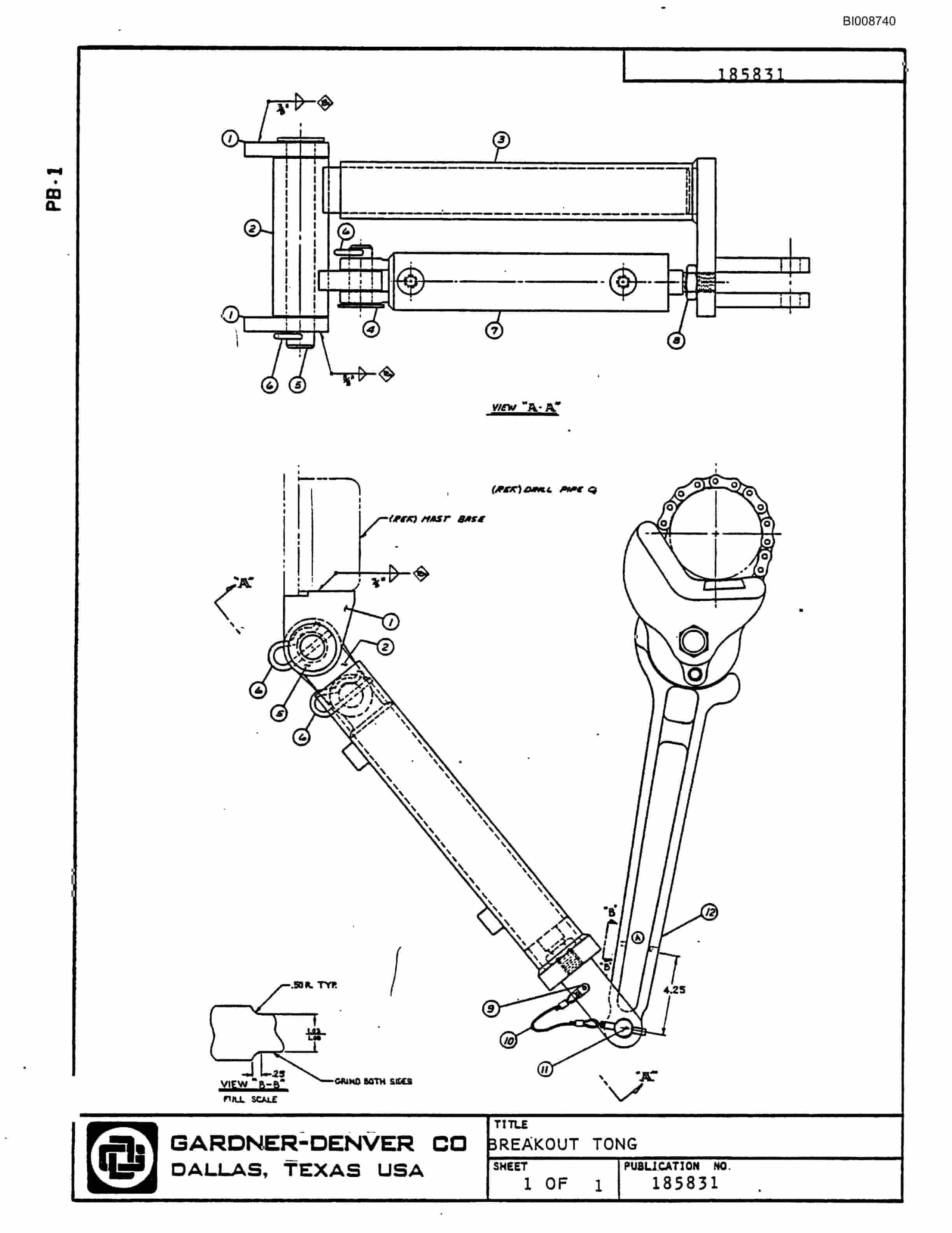 Bucyrus GD40T Parts Catalog BI008740-2