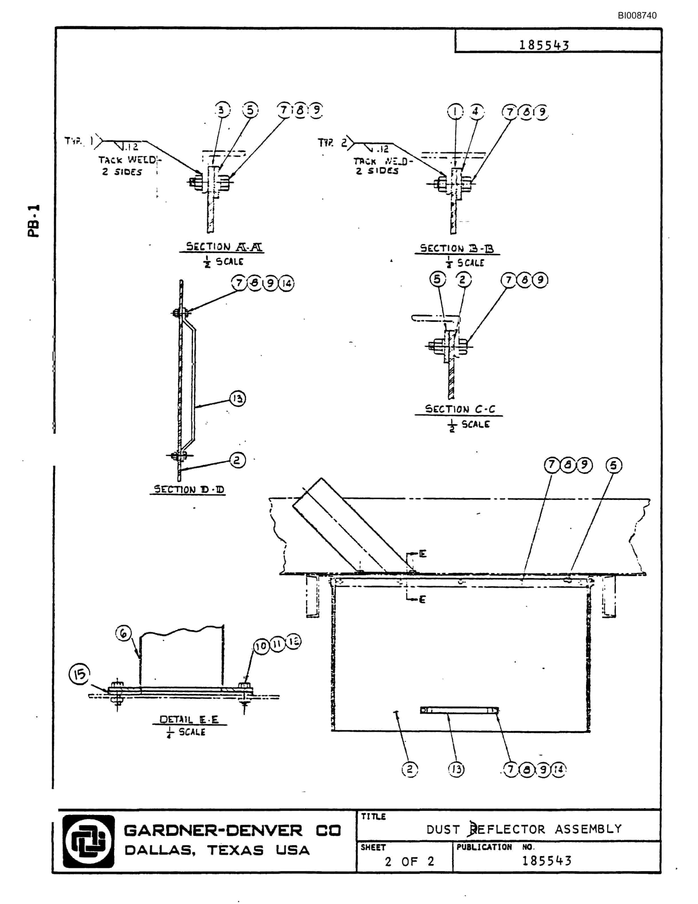 Bucyrus GD40T Parts Catalog BI008740-3