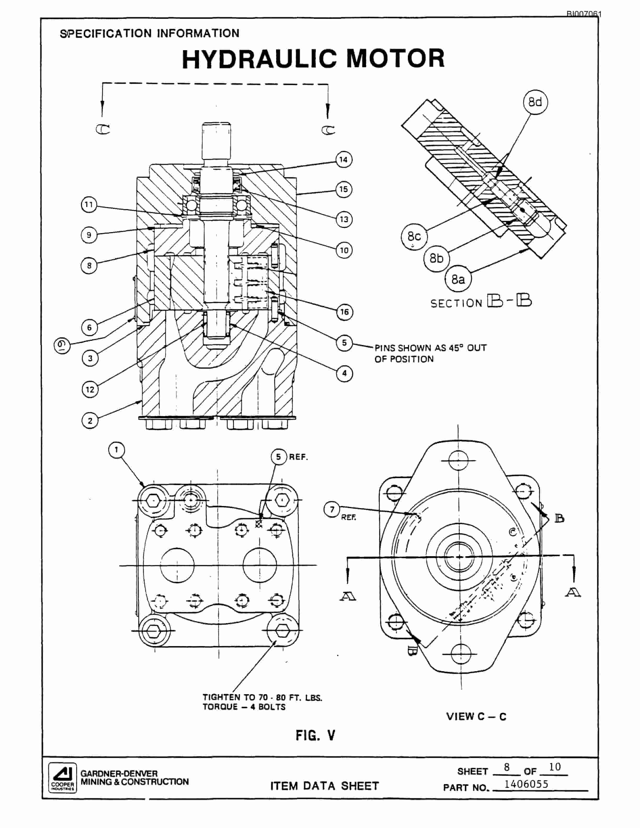 Bucyrus GD45B Rotary Blasthole Drill Parts Catalog BI007061-4