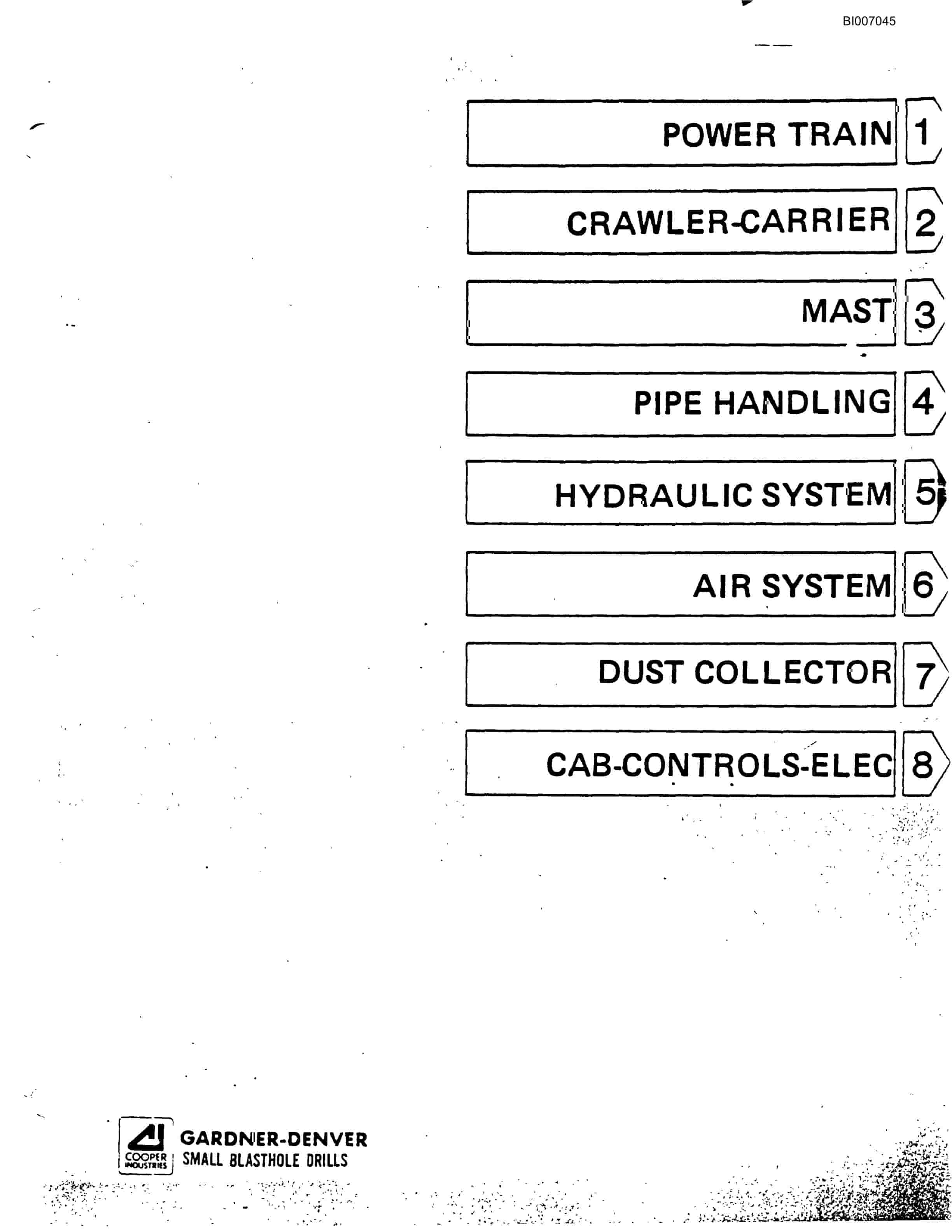 Bucyrus GD45C Parts Catalog BI007045-2