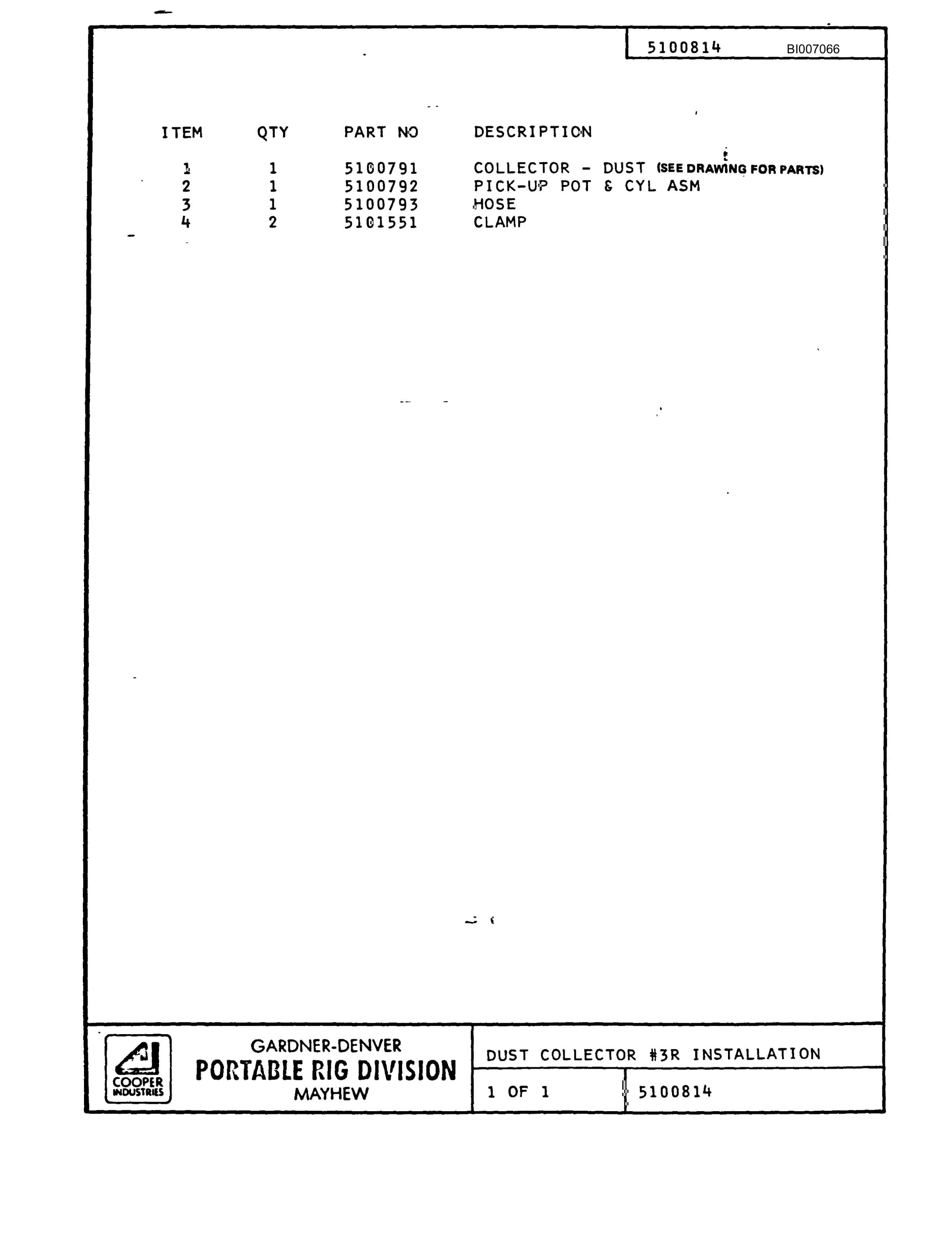 Bucyrus GD45C Parts Catalog BI007066-5