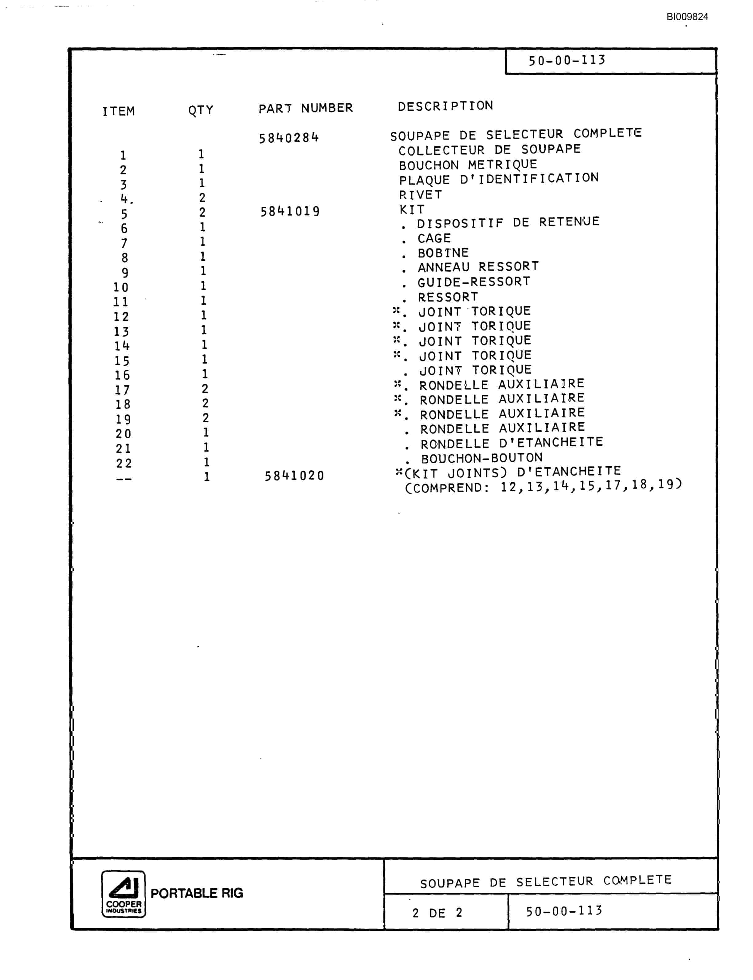 Bucyrus GD45C Parts Catalog BI009824-3