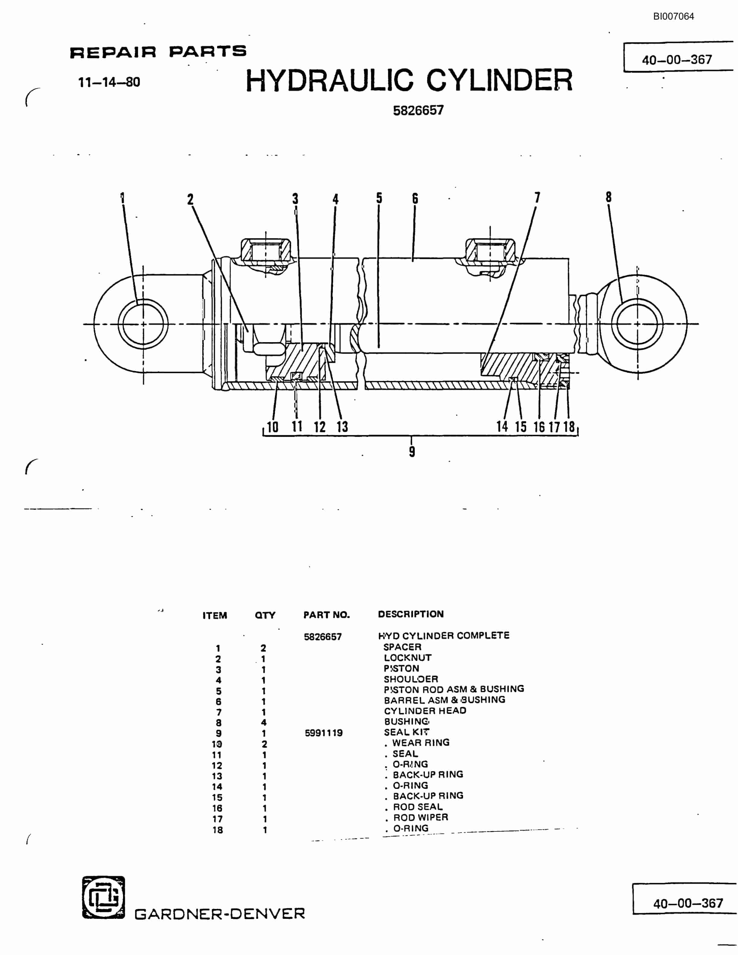 Bucyrus GD45C Rotary Blasthole Drill Parts Catalog BI007064-3