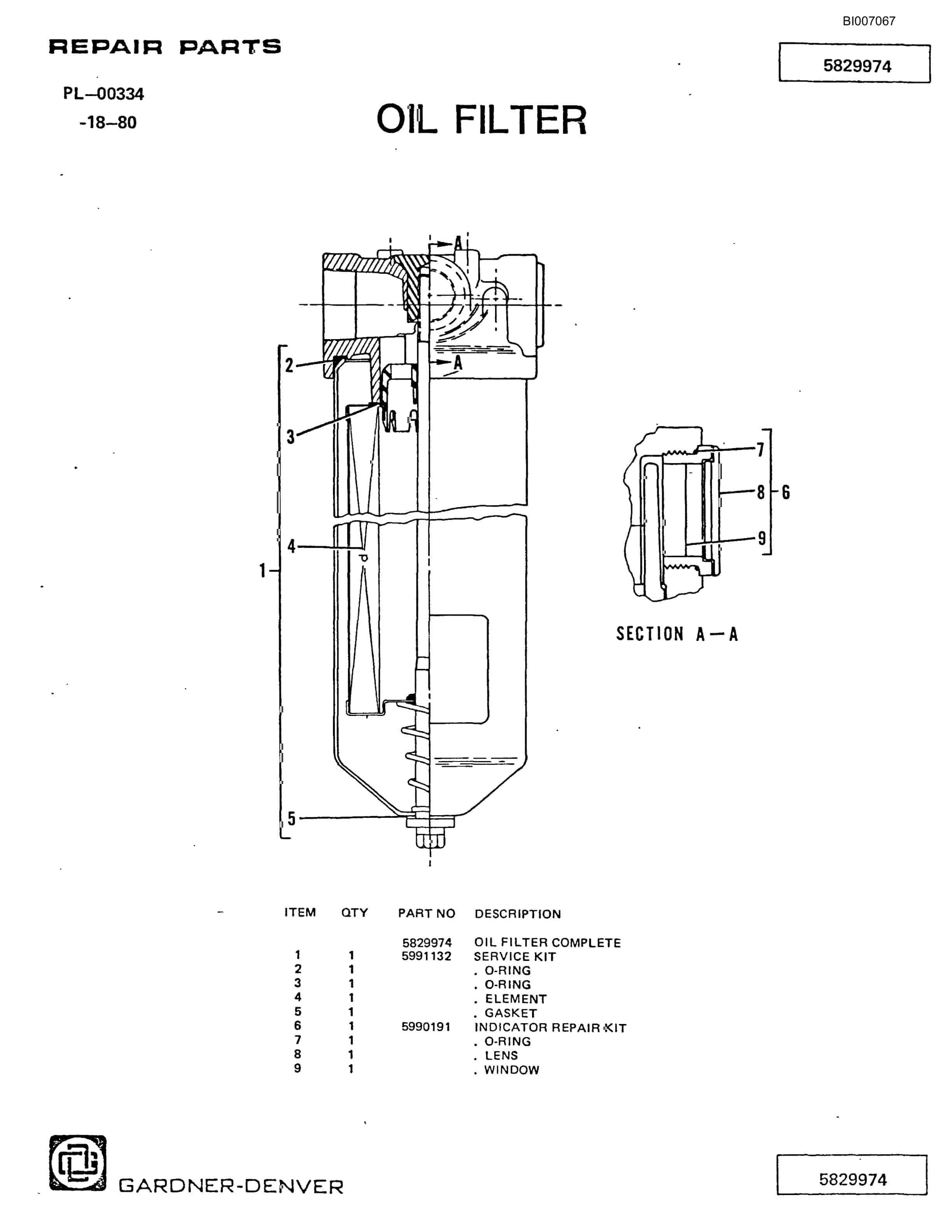 Bucyrus GD45C Rotary Blasthole Drill Parts Catalog BI007067-4