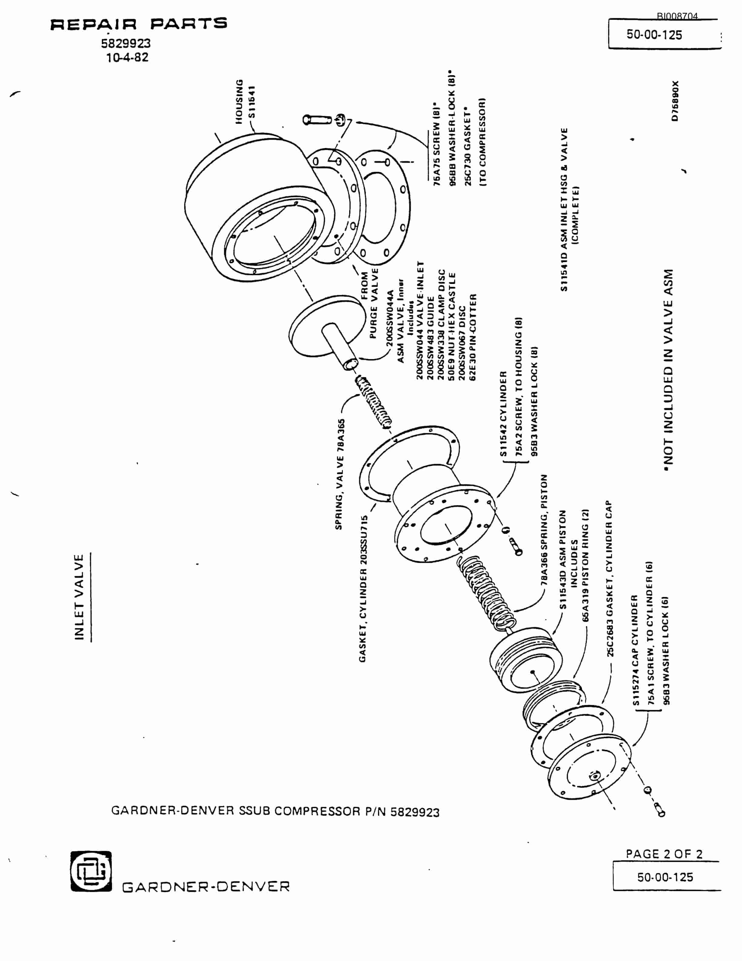 Bucyrus GD45C Rotary Blasthole Drill Parts Catalog BI008704-4