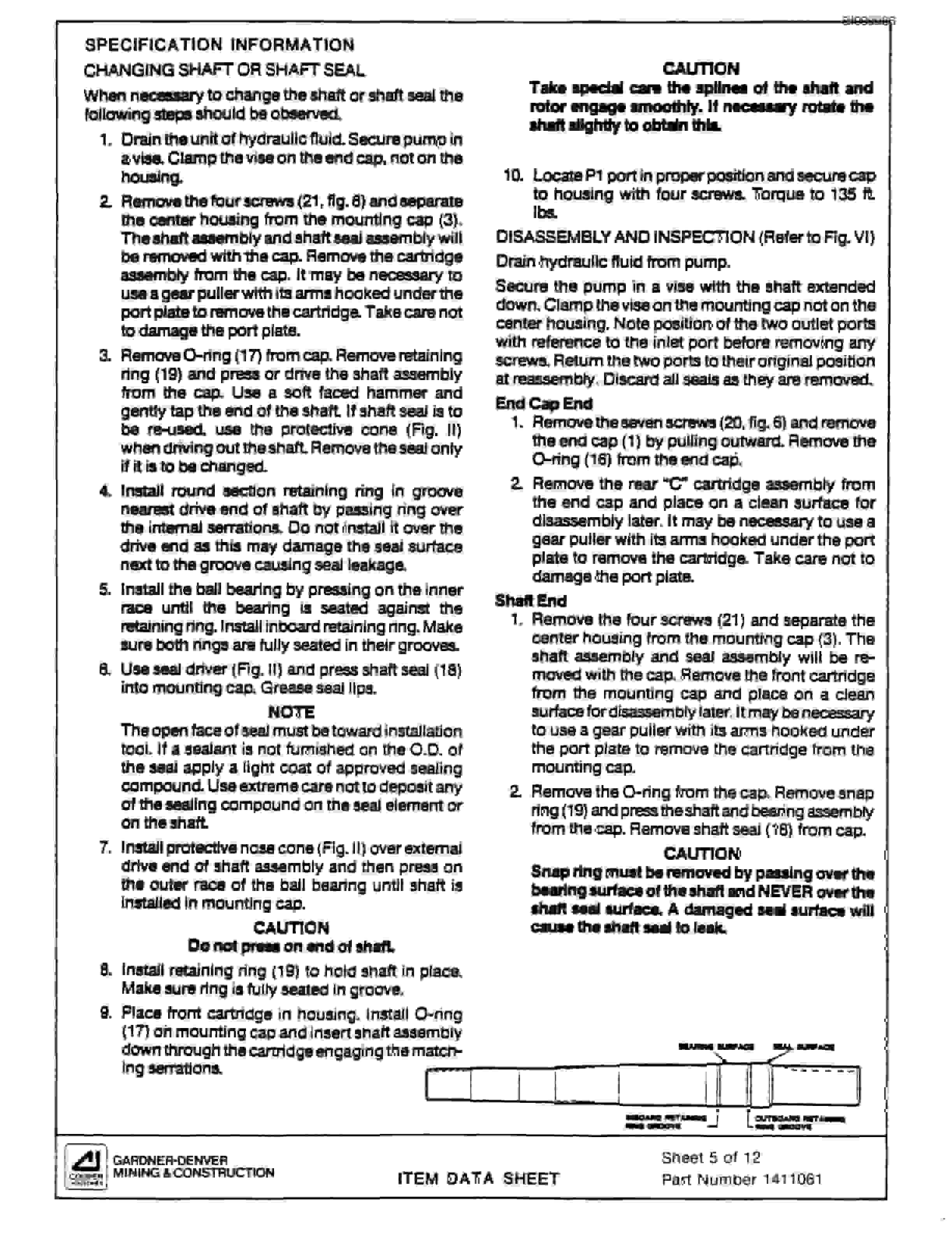 Bucyrus GDC1HP Small Rotary Blasthole Drill Parts Catalog BI009986-4