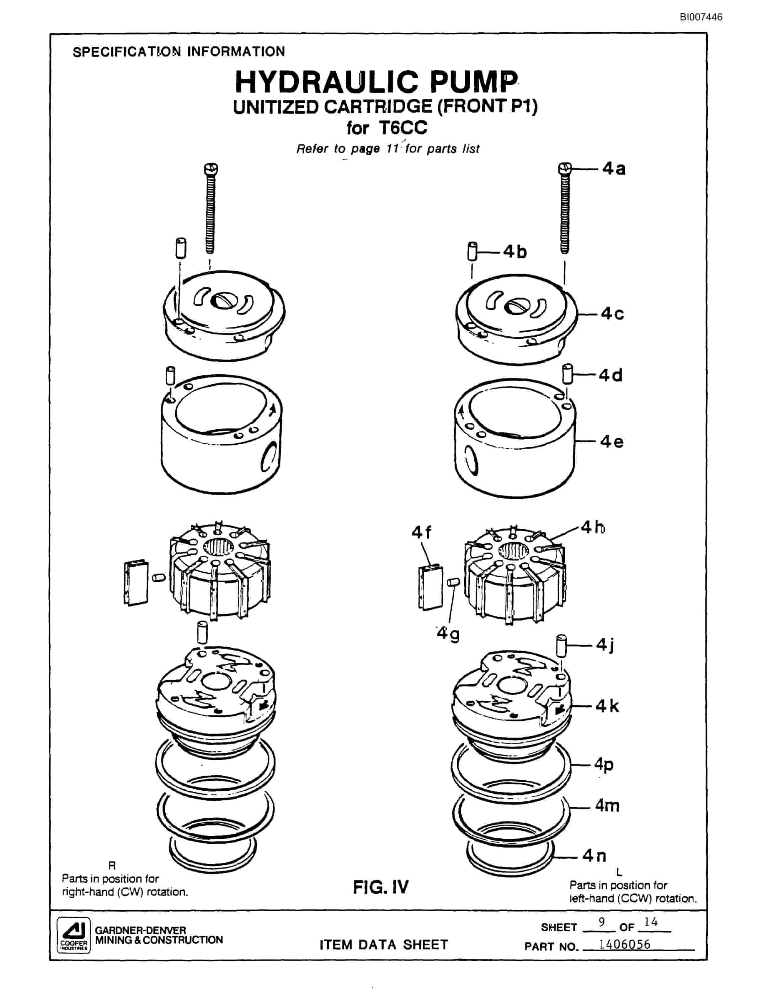 Bucyrus GDC3HP High Pressure Rotary Blasthole Drill Parts Catalog BI007446-5