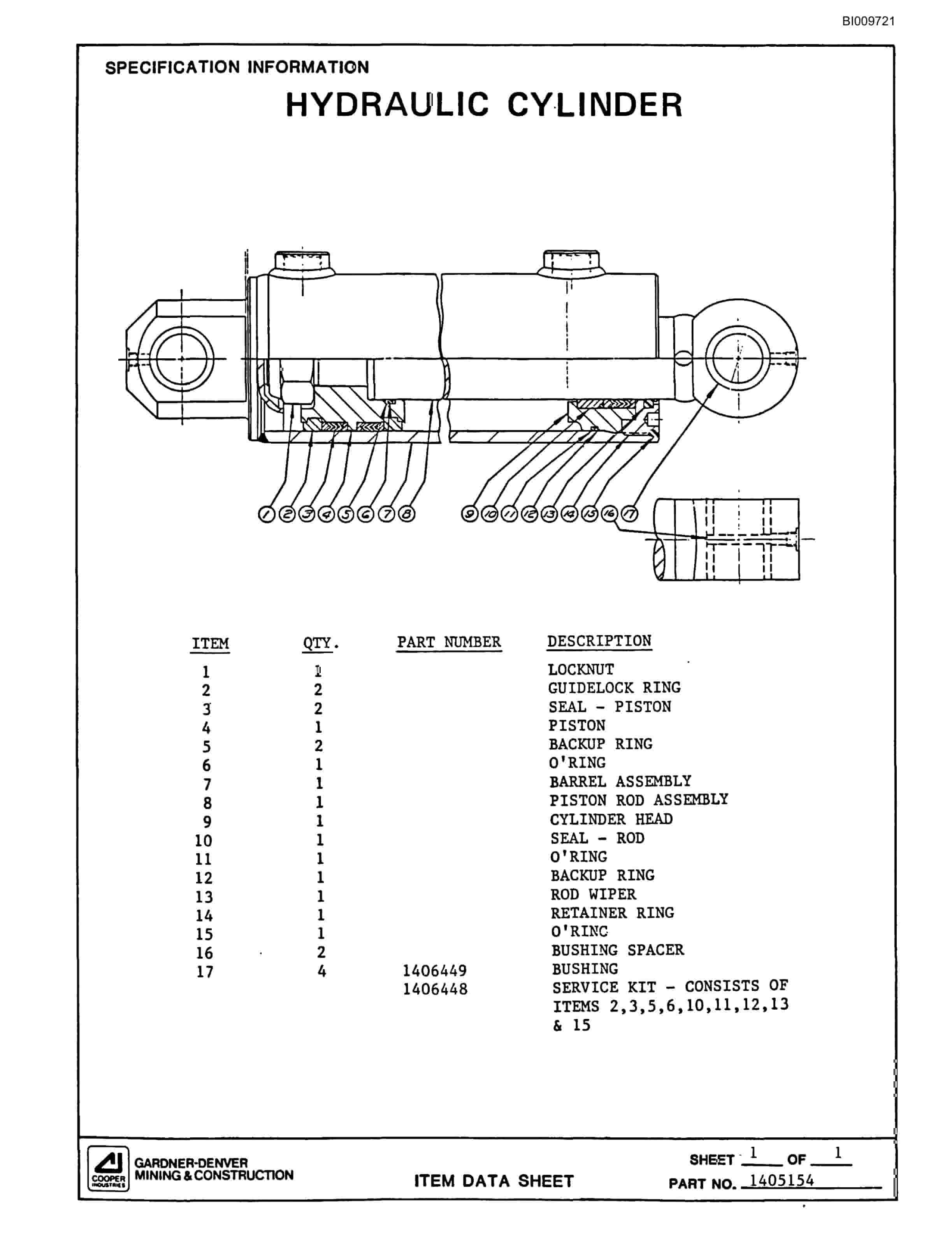 Bucyrus GDC3HP Parts Catalog BI009721-2