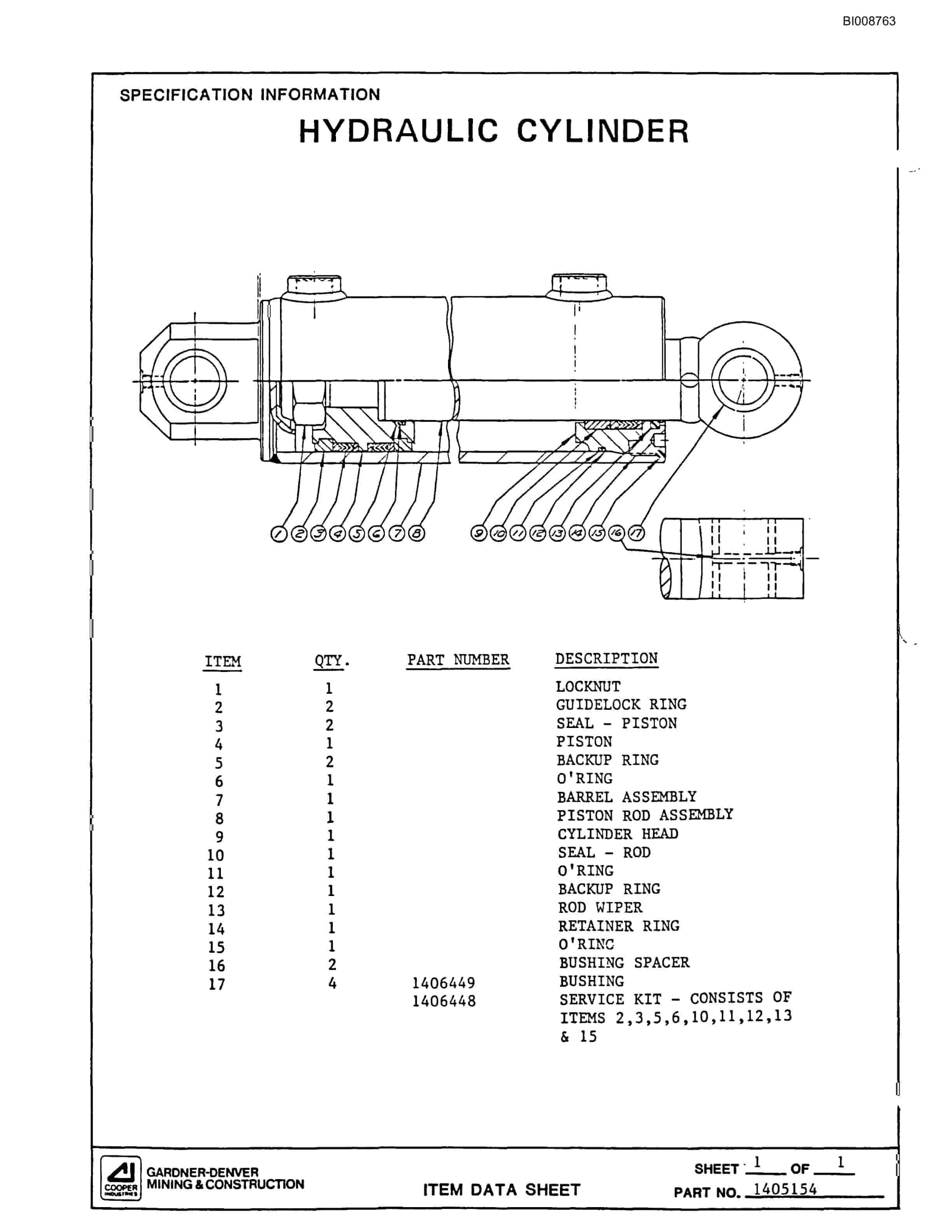 Bucyrus GDC3HP Small Rotary Blasthole Drill Parts Catalog BI008763-2