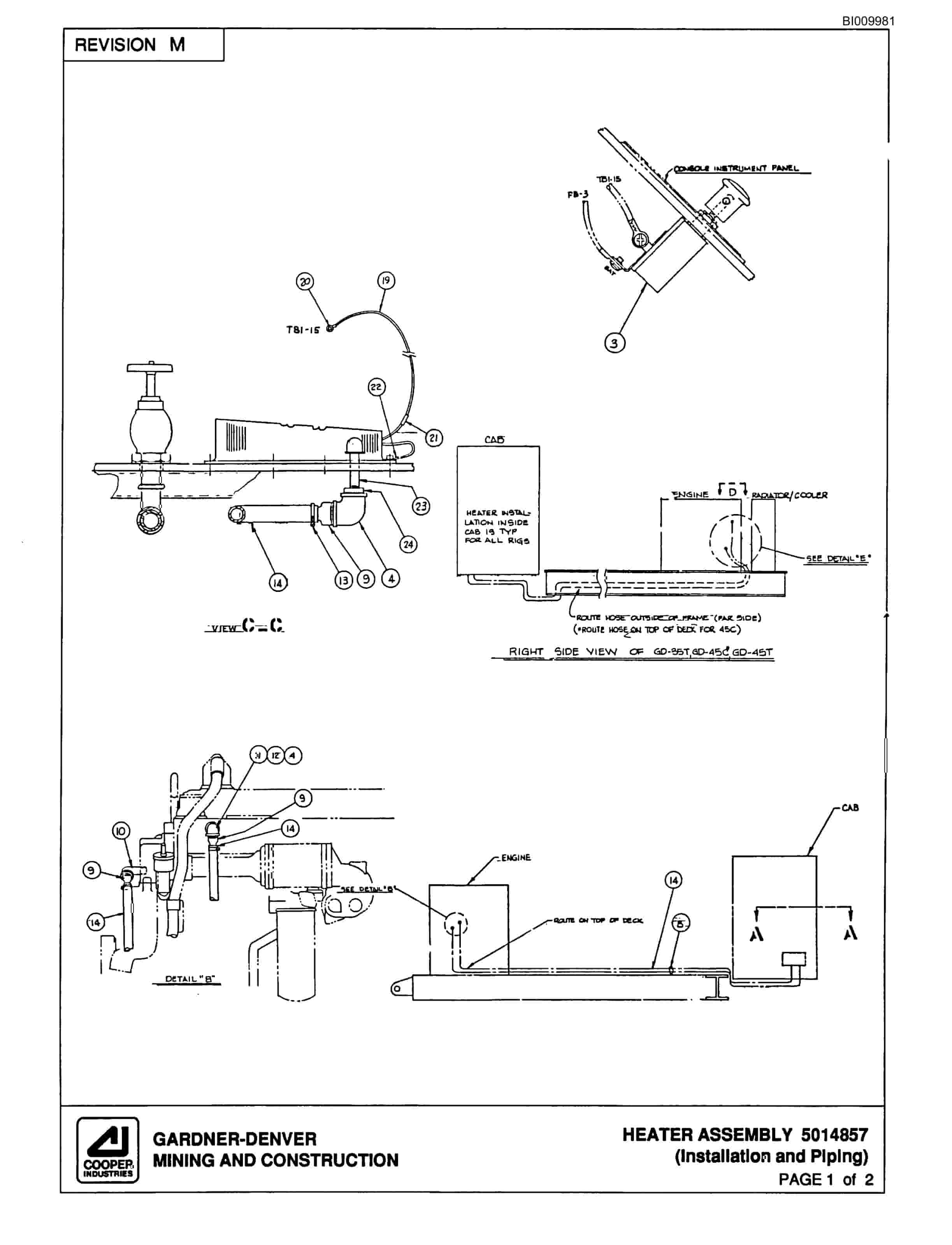 Bucyrus GDCL Rotary Blasthole Drill Parts Catalog BI009981-2