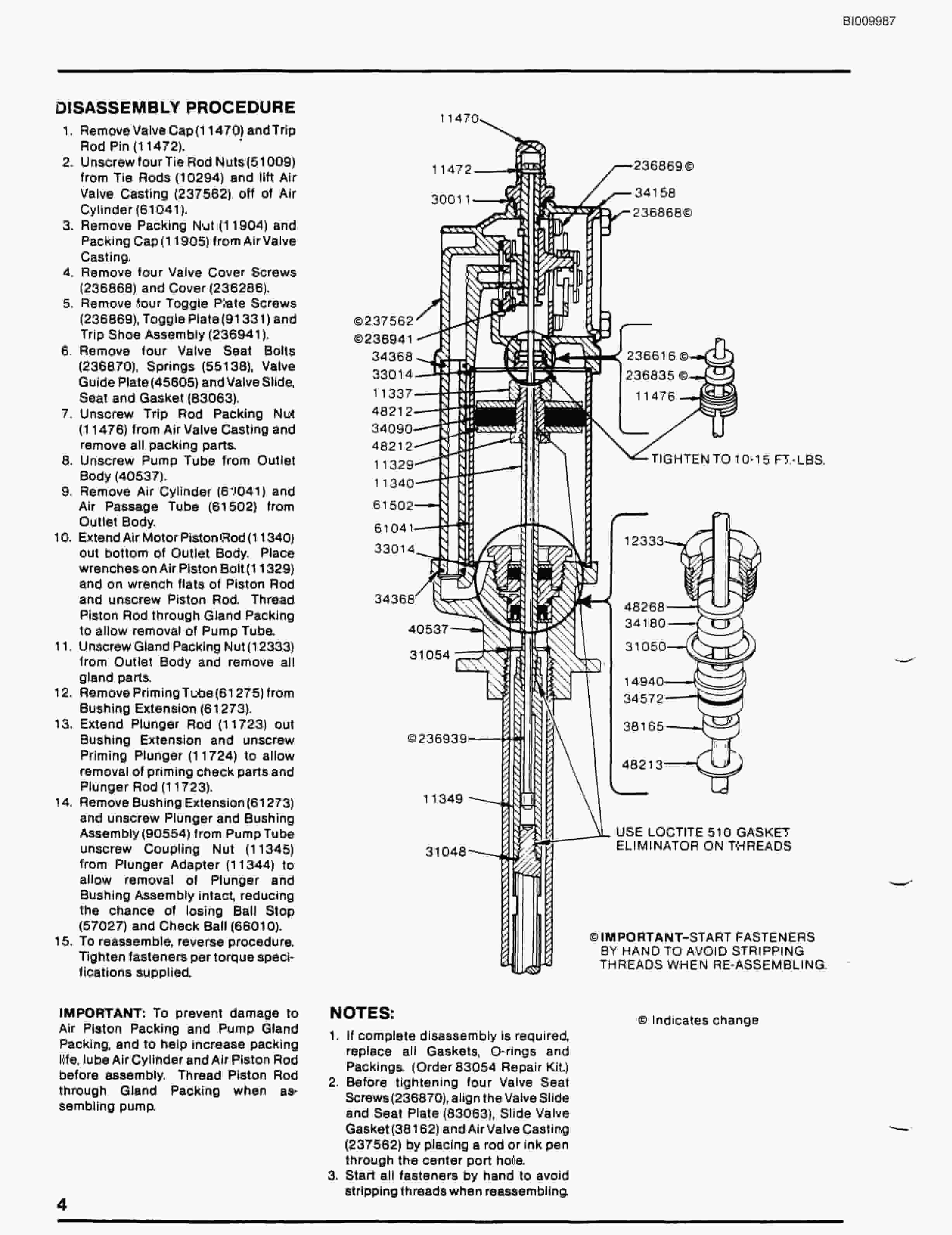 Bucyrus GDCM Rotary Blasthole Drill Parts Catalog BI009987-5