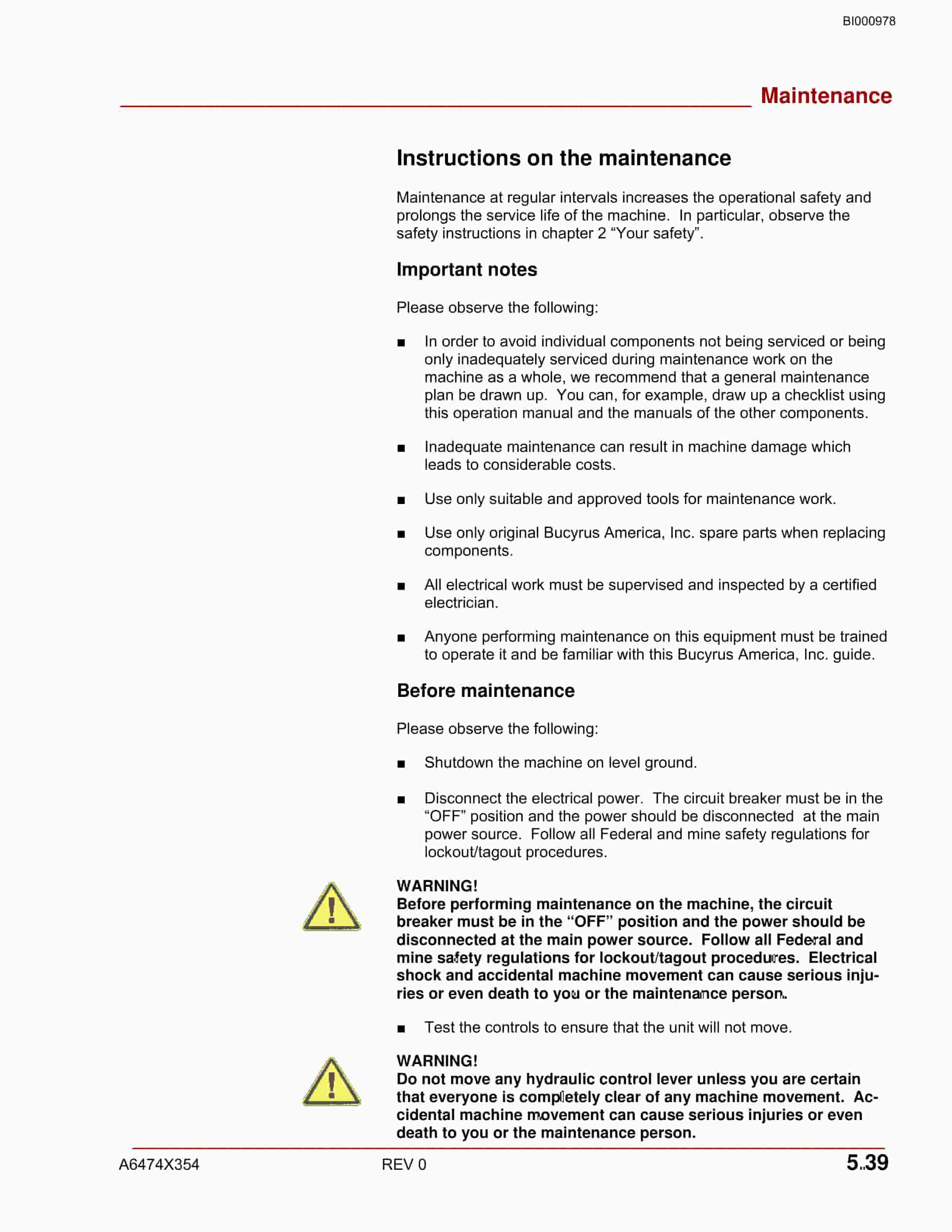Bucyrus GH-MFBHM-48CDL Feeder Breaker Operation And Maintenance Manual BI000978-2