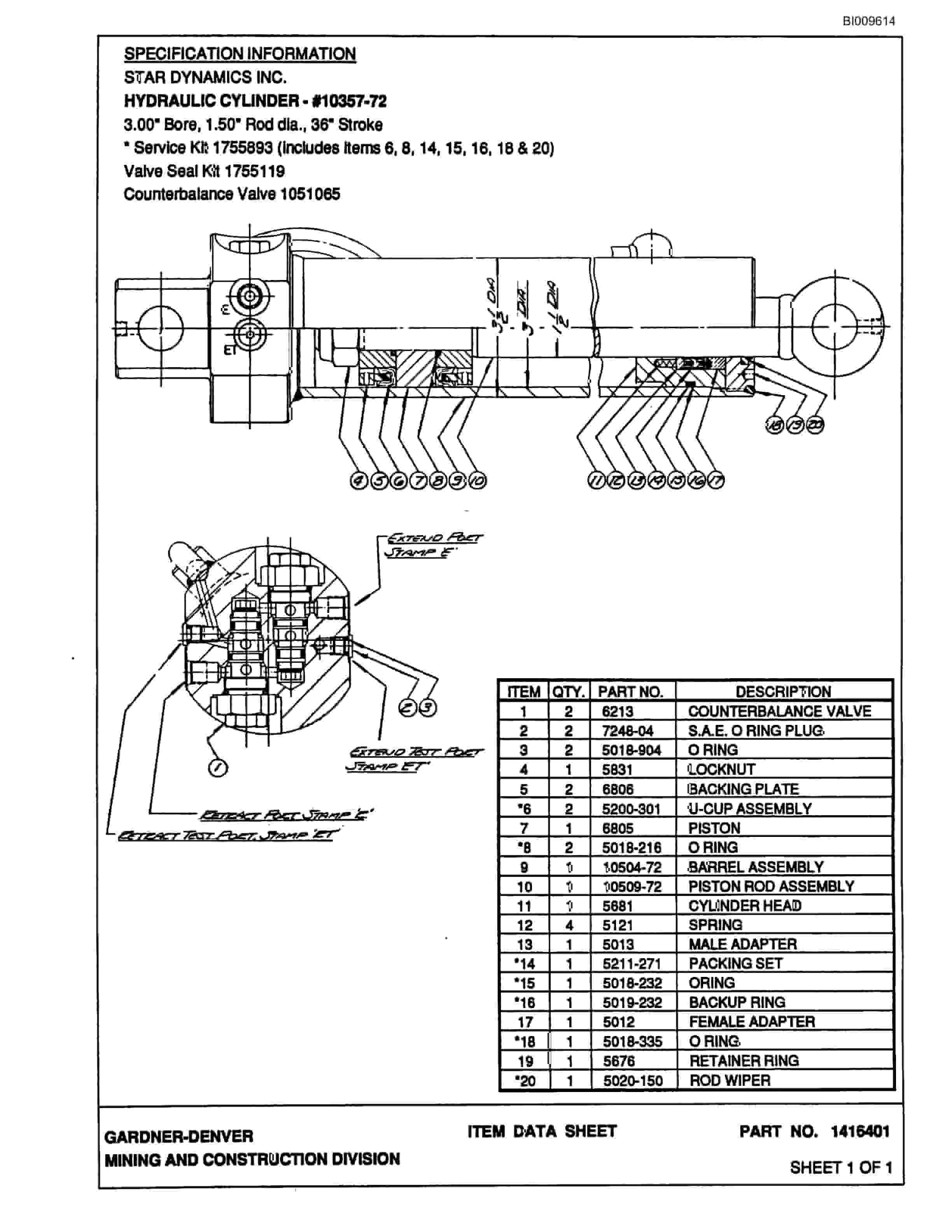 Bucyrus HC3 Four Boom Hydraulic Jumbo Parts Catalog BI009614-4