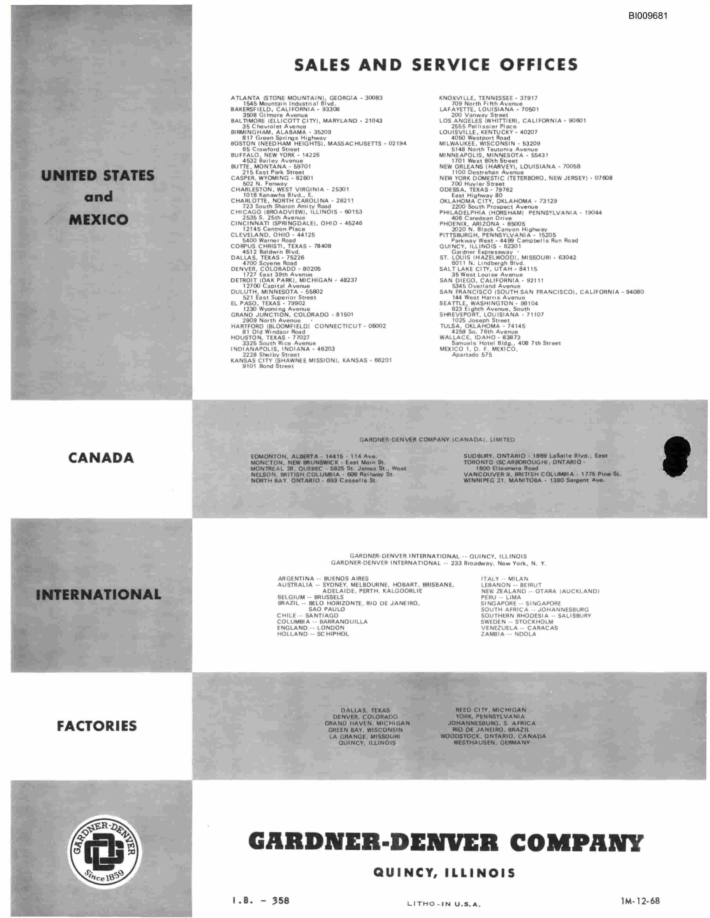 Bucyrus HDC-E-82 Parts Catalog BI009681-3