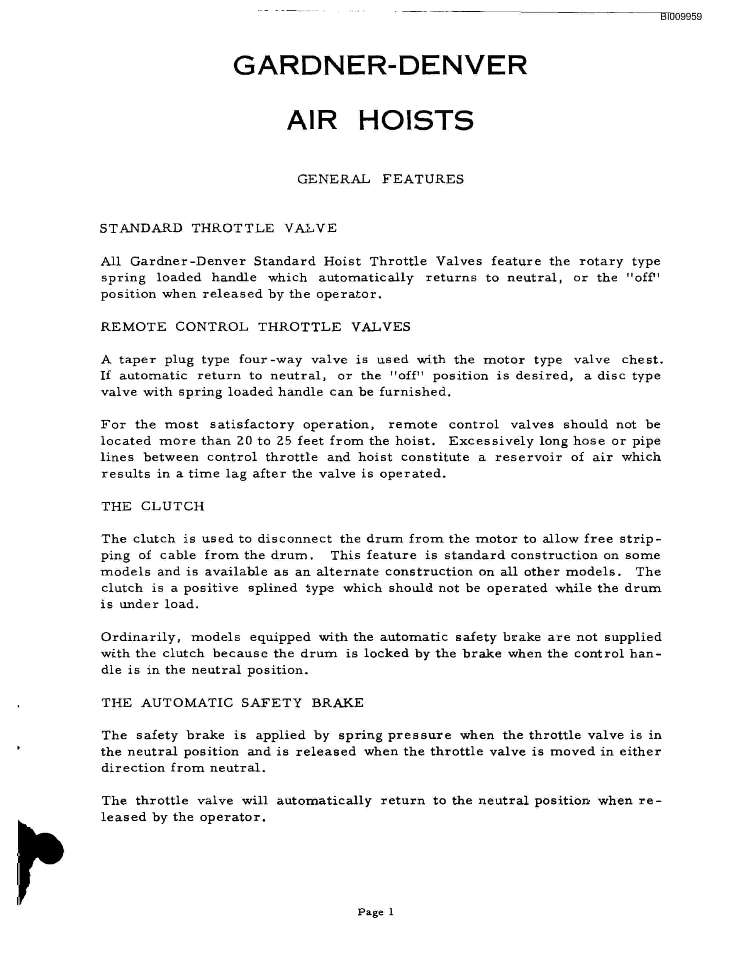 Bucyrus HDC-E-83 Parts Catalog BI009959-3